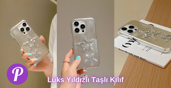 Lüks Yıldızlı Taşlı Kılıf
