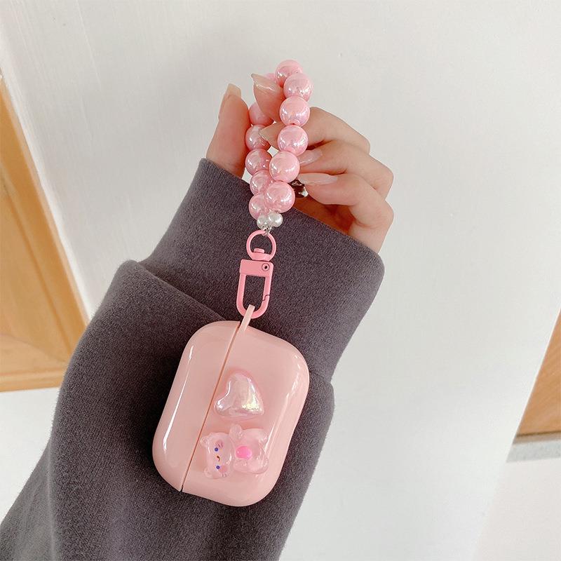 Airpods 2. Nesil Uyumlu Kedi Ve Kalp Boncuklu Airpods Kılıfı Airpods 2. Nesil Uyumlu Kedi Ve Kalp Boncuklu Airpods Kılıfı