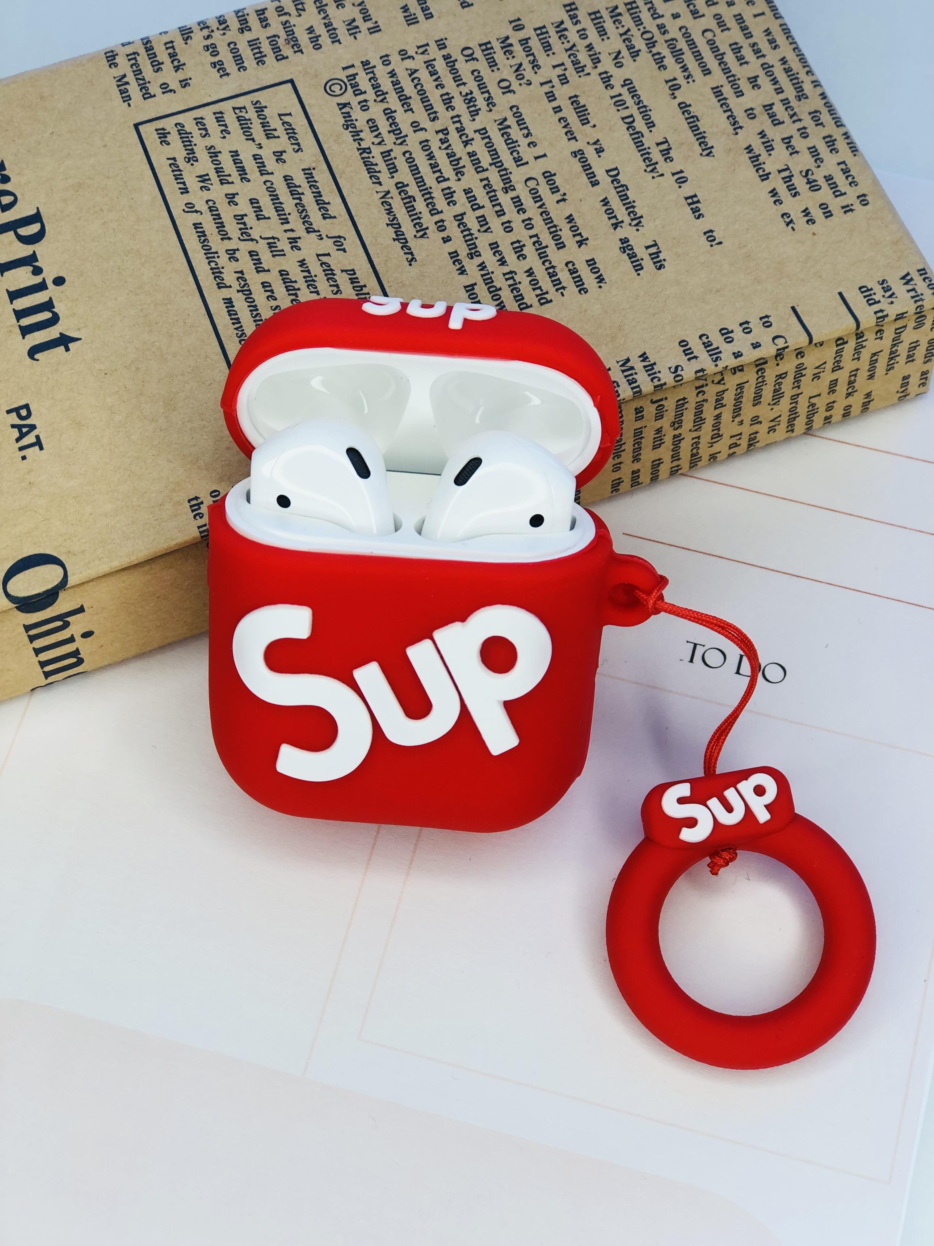 Airpods 2. Nesil Uyumlu Kırmızı Silikon Sup Airpods Kılıfı Airpods 2. Nesil Uyumlu Kırmızı Silikon Sup Airpods Kılıfı