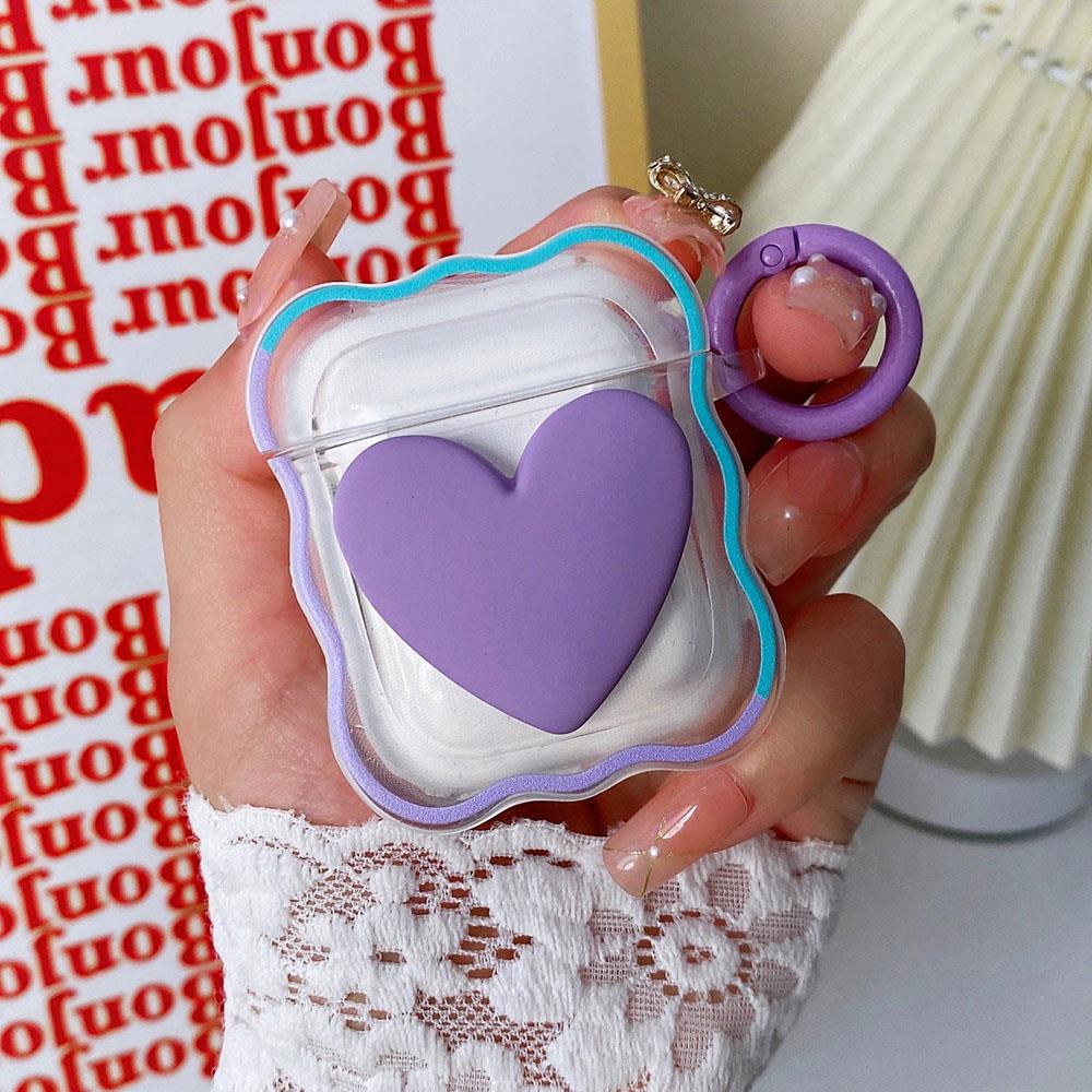 Airpods 2. Nesil Uyumlu Mor Kalpli Airpods Kılıfı Airpods 2. Nesil Uyumlu Mor Kalpli Airpods Kılıfı