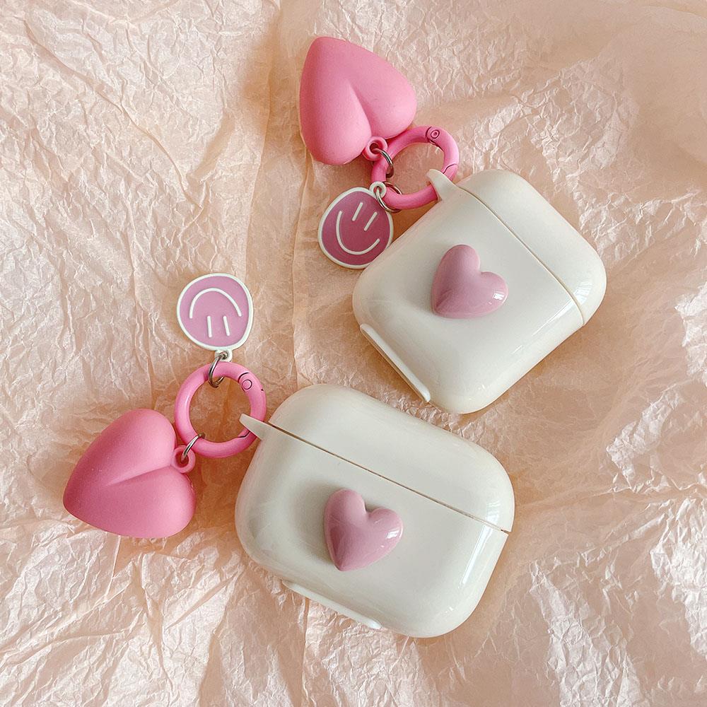 Airpods 2. Nesil Uyumlu Pembe Kalpli Ayna Charmlı Airpods Kılıfı Airpods 2. Nesil Uyumlu Pembe Kalpli Ayna Charmlı Airpods Kılıfı