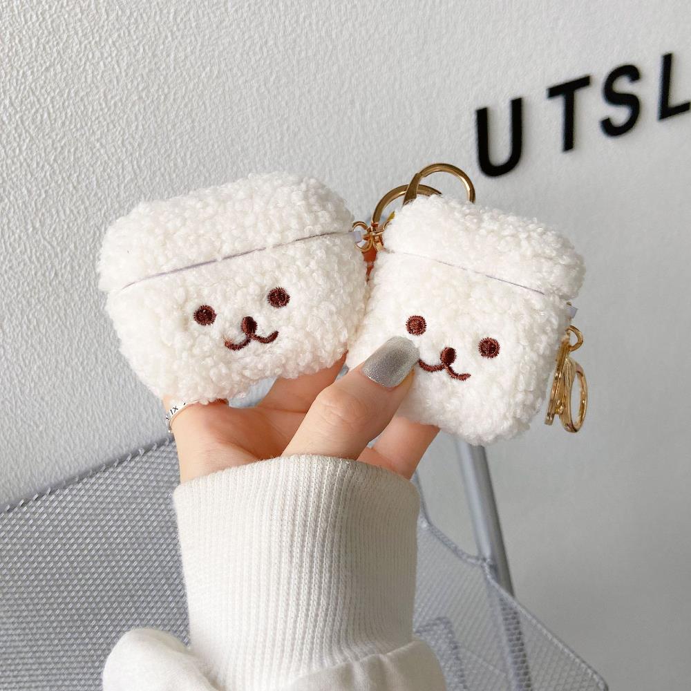 Airpods 2. Nesil Uyumlu Sevimli Beyaz Peluş Köpek Airpods Kılıfı Airpods 2. Nesil Uyumlu Sevimli Beyaz Peluş Köpek Airpods Kılıfı