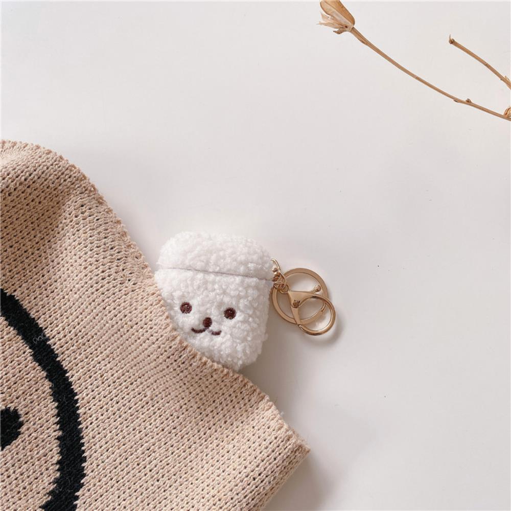 Airpods 2. Nesil Uyumlu Sevimli Beyaz Peluş Köpek Airpods Kılıfı Airpods 2. Nesil Uyumlu Sevimli Beyaz Peluş Köpek Airpods Kılıfı