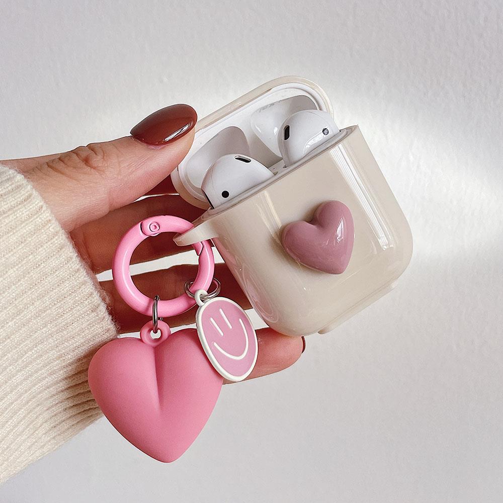 Airpods 3. Nesil Uyumlu Pembe Kalpli Ayna Charmlı Airpods Kılıfı Airpods 3. Nesil Uyumlu Pembe Kalpli Ayna Charmlı Airpods Kılıfı