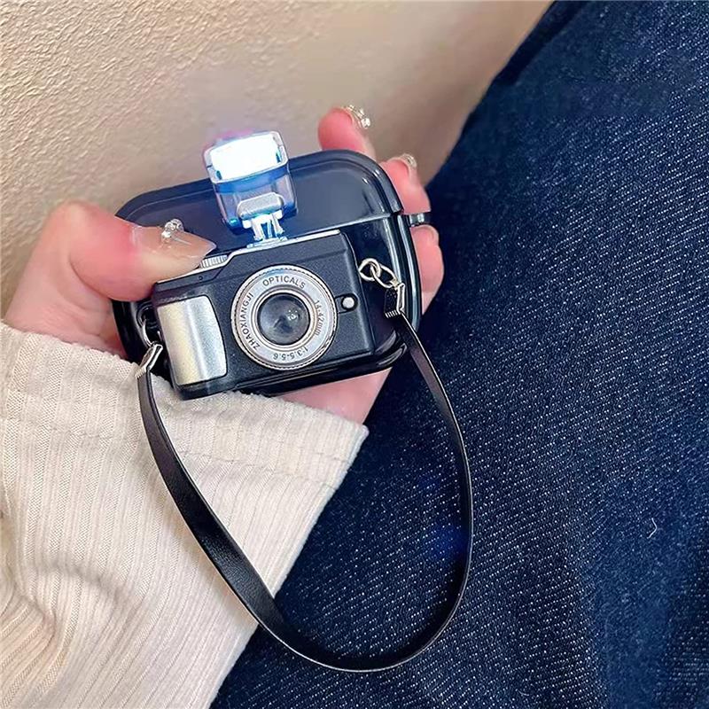 Airpods Pro 1. Nesil Uyumlu Fotoğraf Makinesi Tasarımlı Ses Ve Işık Efektli Airpods Kılıfı Airpods Pro 1. Nesil Uyumlu Fotoğraf Makinesi Tasarımlı Ses Ve Işık Efektli Airpods Kılıfı