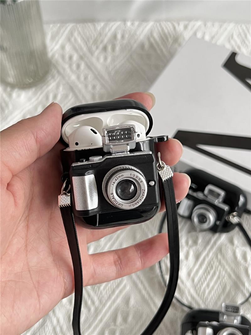 Airpods Pro 1. Nesil Uyumlu Fotoğraf Makinesi Tasarımlı Ses Ve Işık Efektli Airpods Kılıfı Airpods Pro 1. Nesil Uyumlu Fotoğraf Makinesi Tasarımlı Ses Ve Işık Efektli Airpods Kılıfı