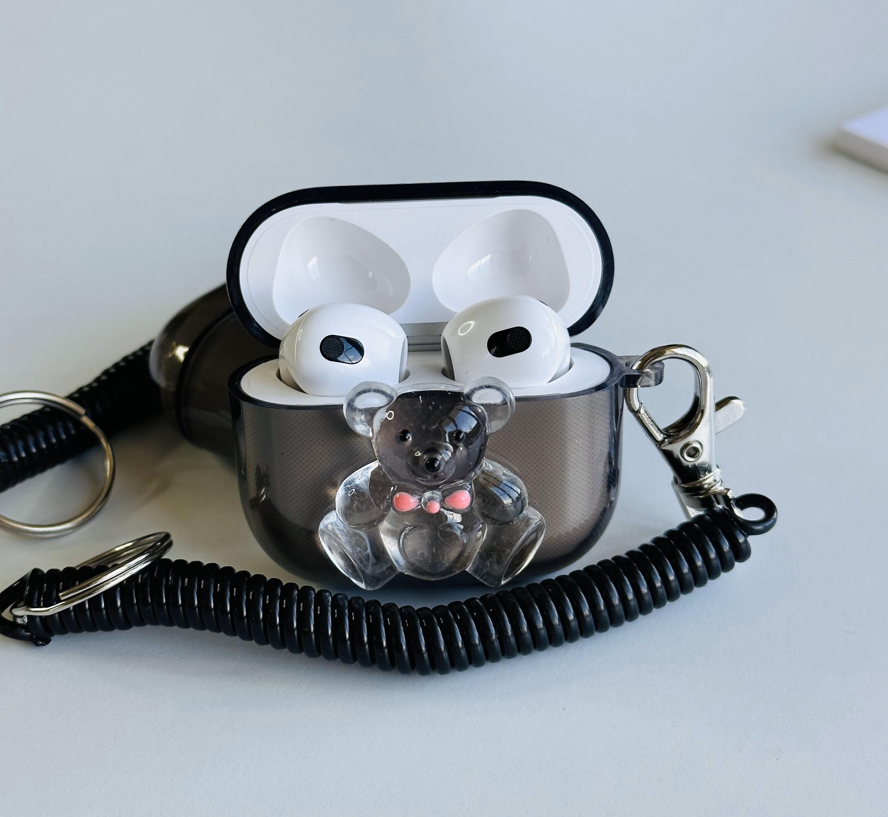 Airpods Pro 1. Nesil Uyumlu Füme Silikon Sevimli Ayıcık Airpods Kılıfı Airpods Pro 1. Nesil Uyumlu Füme Silikon Sevimli Ayıcık Airpods Kılıfı