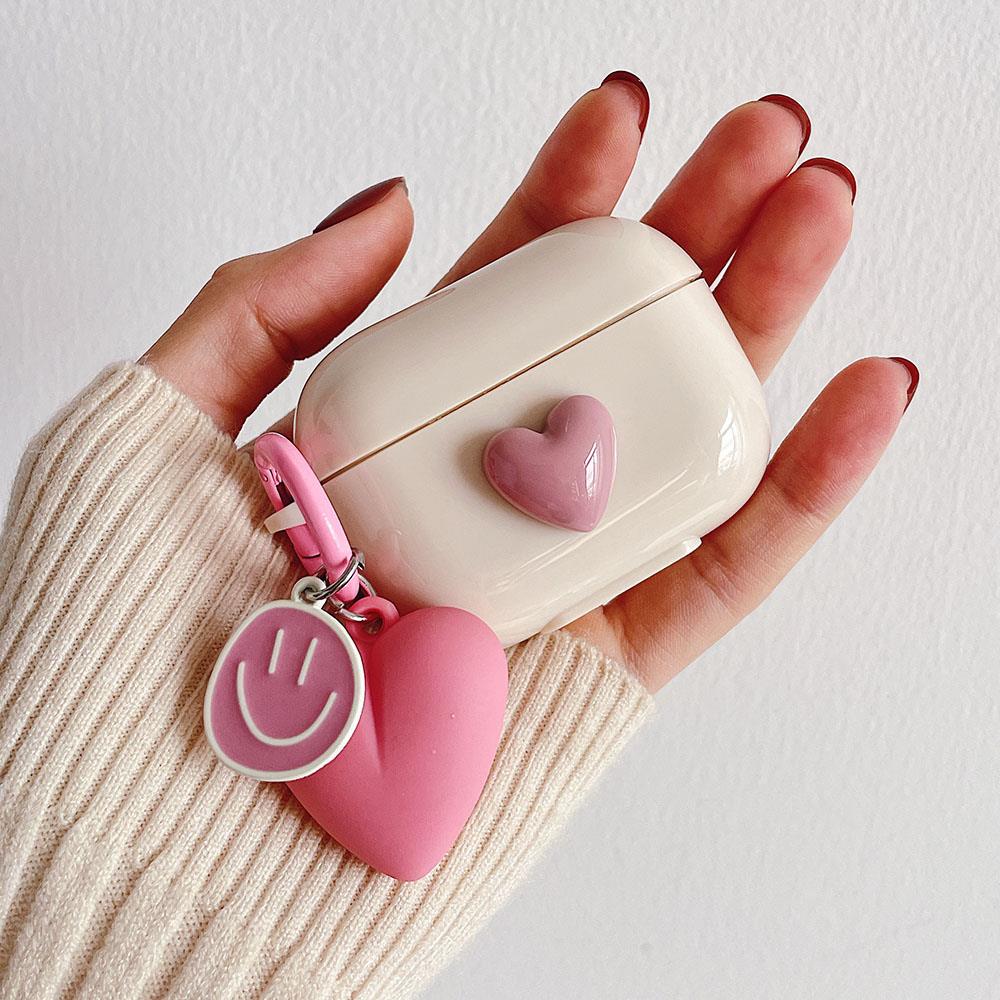 Airpods Pro 1. Nesil Uyumlu Pembe Kalpli Ayna Charmlı Airpods Kılıfı Airpods Pro 1. Nesil Uyumlu Pembe Kalpli Ayna Charmlı Airpods Kılıfı