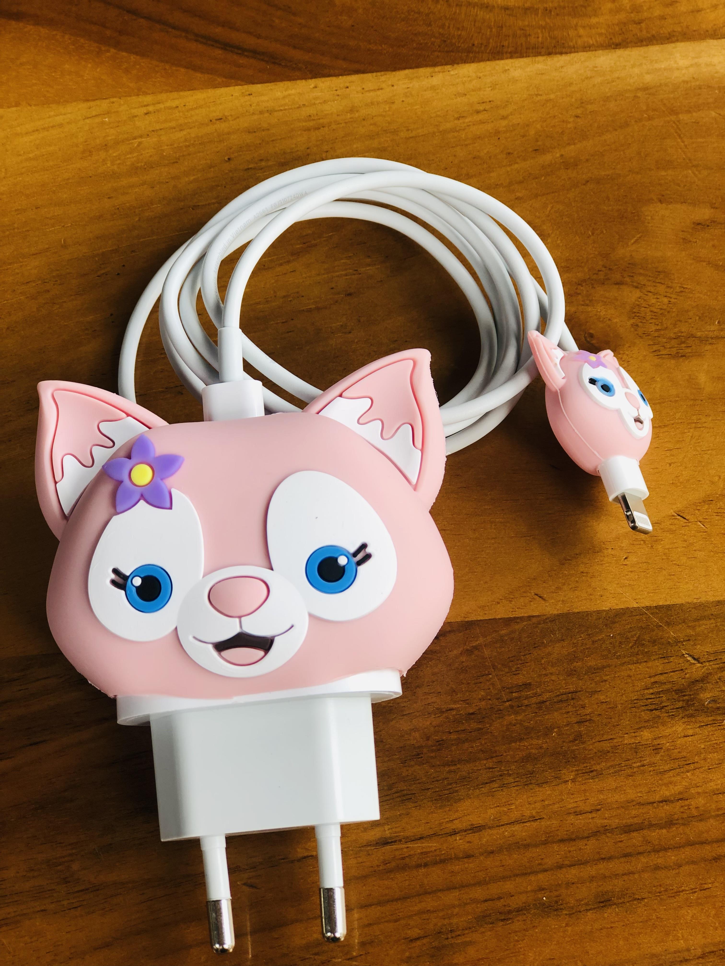 Apple 20 W Adaptör Uyumlu Pembe Linabell Kablo Koruyucu Set Apple 20 W Adaptör Uyumlu Pembe Linabell Kablo Koruyucu Set