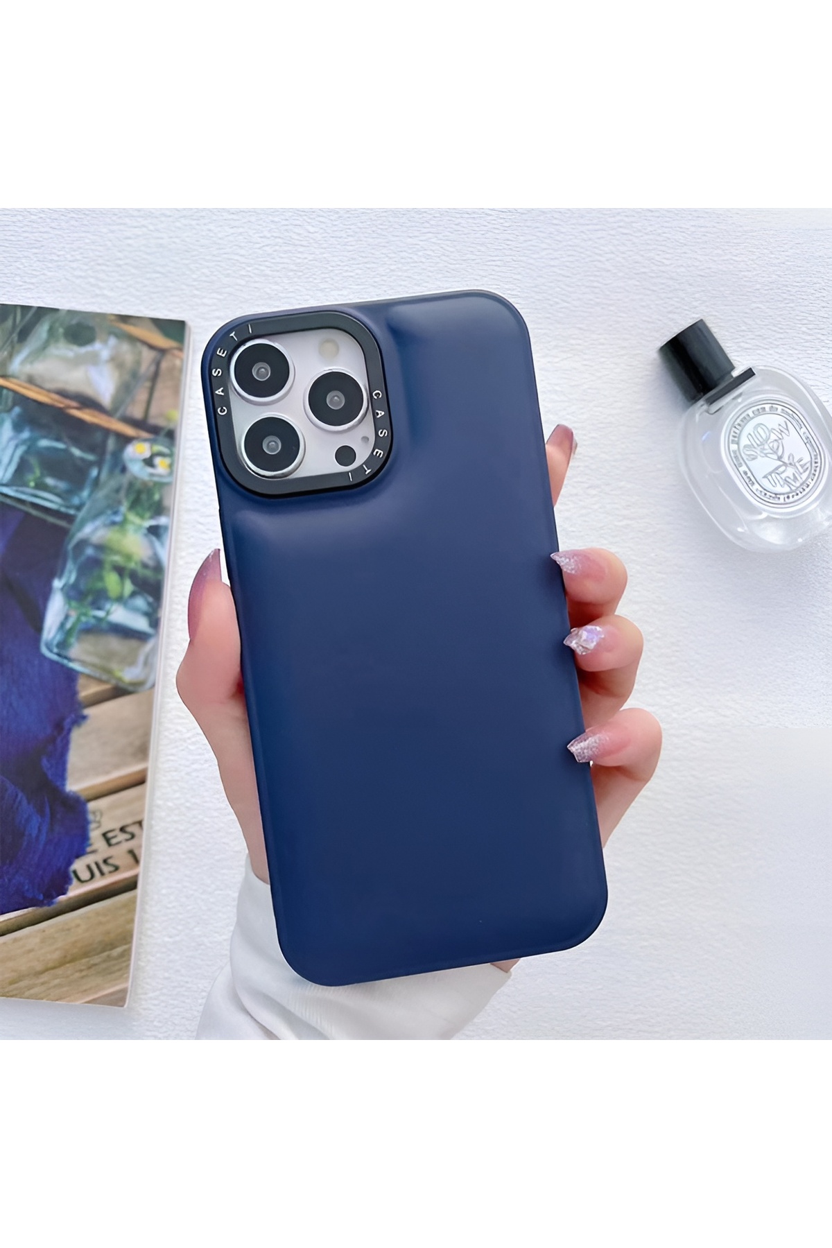 iPhone 12 Promax Uyumlu Lacivert Puf Kılıf iPhone 12 Promax Uyumlu Lacivert Puf Kılıf