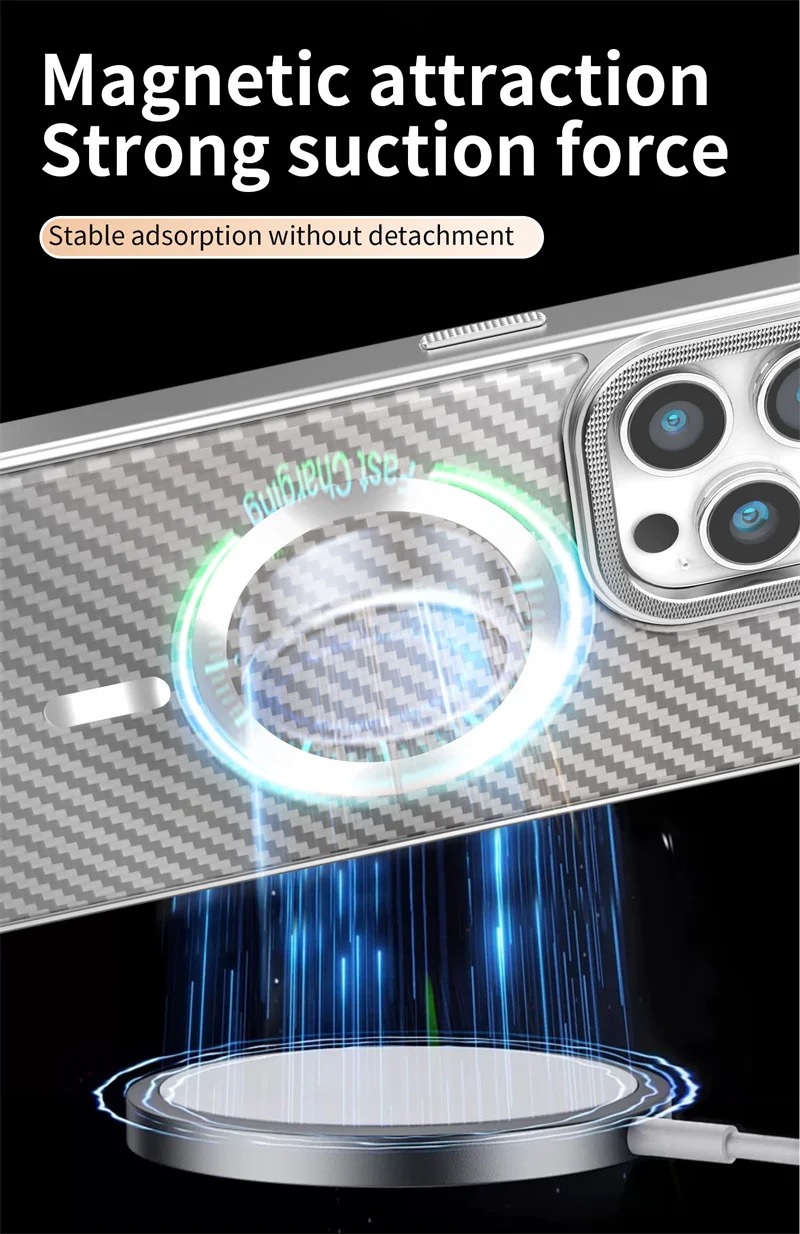 iPhone 12 Ve 12 Pro Uyumlu Titanyum Çöl Karbon Fiber MagSafe Özellikli Kılıf iPhone 12 Ve 12 Pro Uyumlu Titanyum Çöl Karbon Fiber MagSafe Özellikli Kılıf