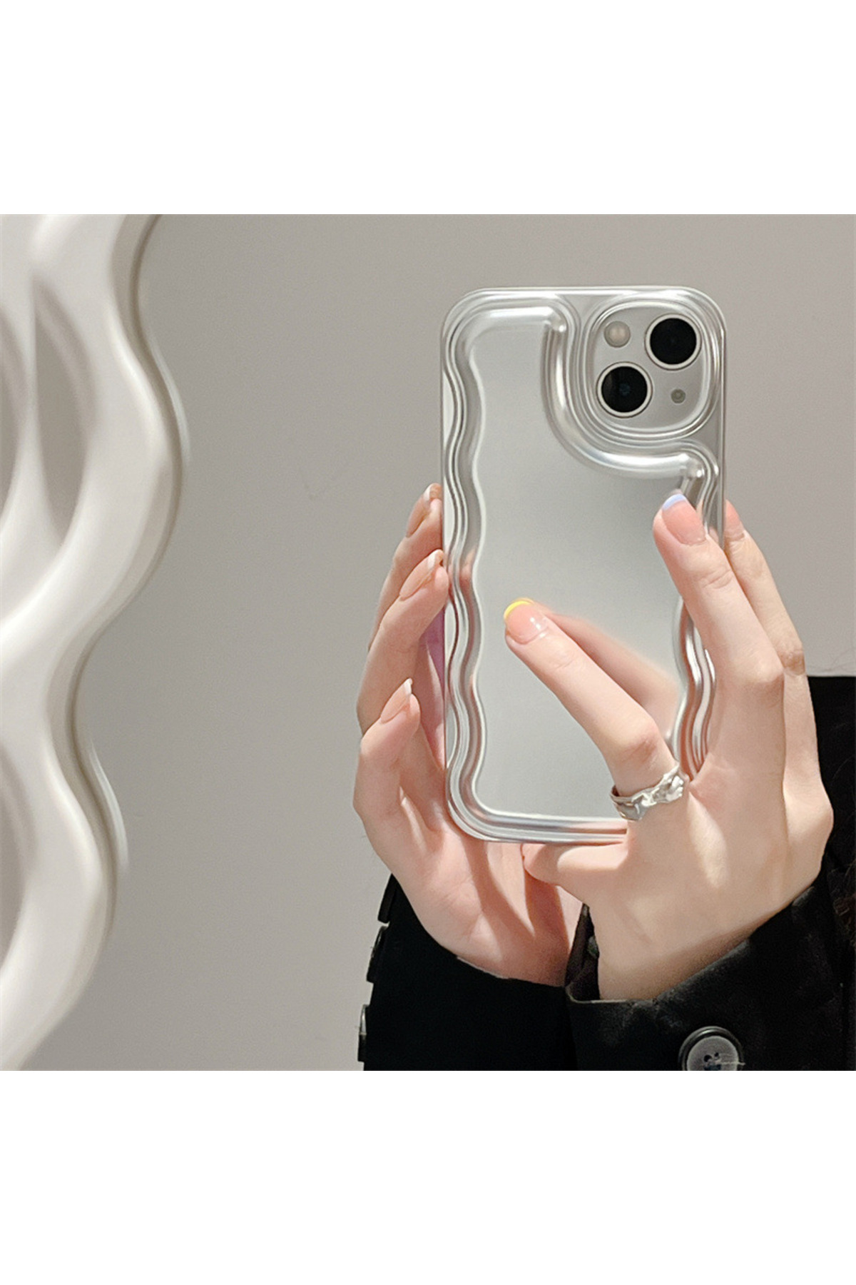 iPhone 13 Pro Uyumlu Puf Case Gümüş iPhone 13 Pro Uyumlu Puf Case Gümüş