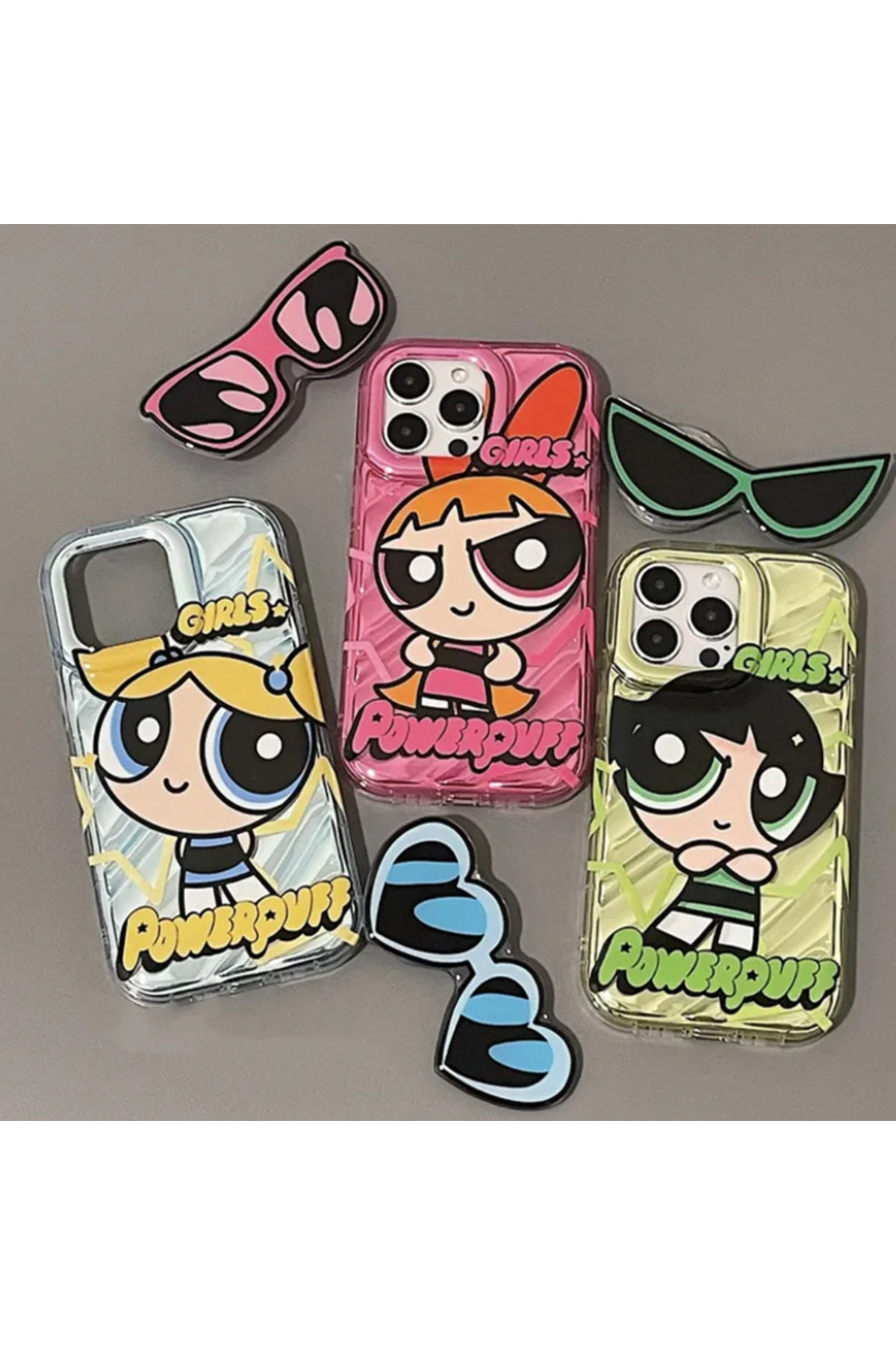 iPhone 13 Pro Uyumlu Yeşil Powerpuff Girls Gözlüklü Popsocket Kılıf iPhone 13 Pro Uyumlu Yeşil Powerpuff Girls Gözlüklü Popsocket Kılıf