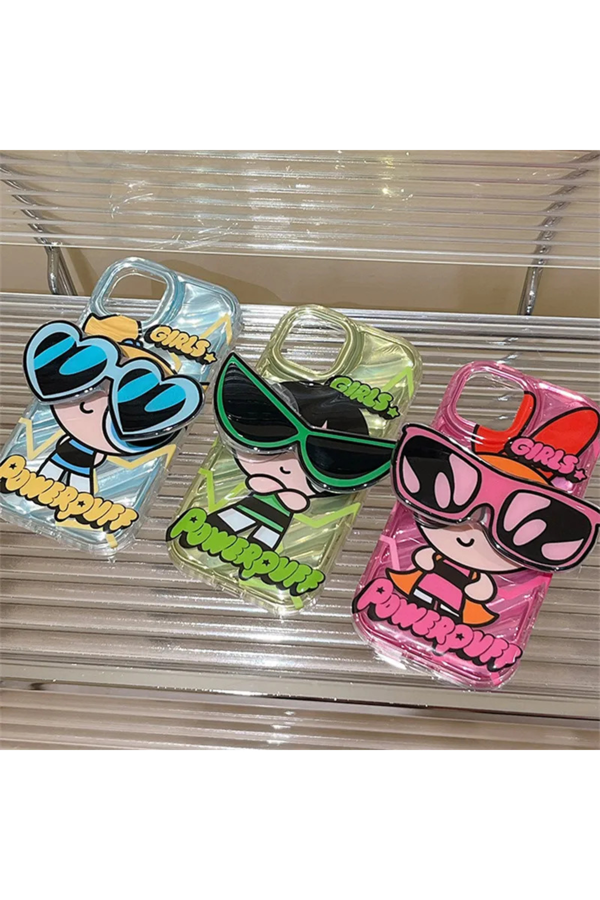 iPhone 13 Pro Uyumlu Yeşil Powerpuff Girls Gözlüklü Popsocket Kılıf iPhone 13 Pro Uyumlu Yeşil Powerpuff Girls Gözlüklü Popsocket Kılıf