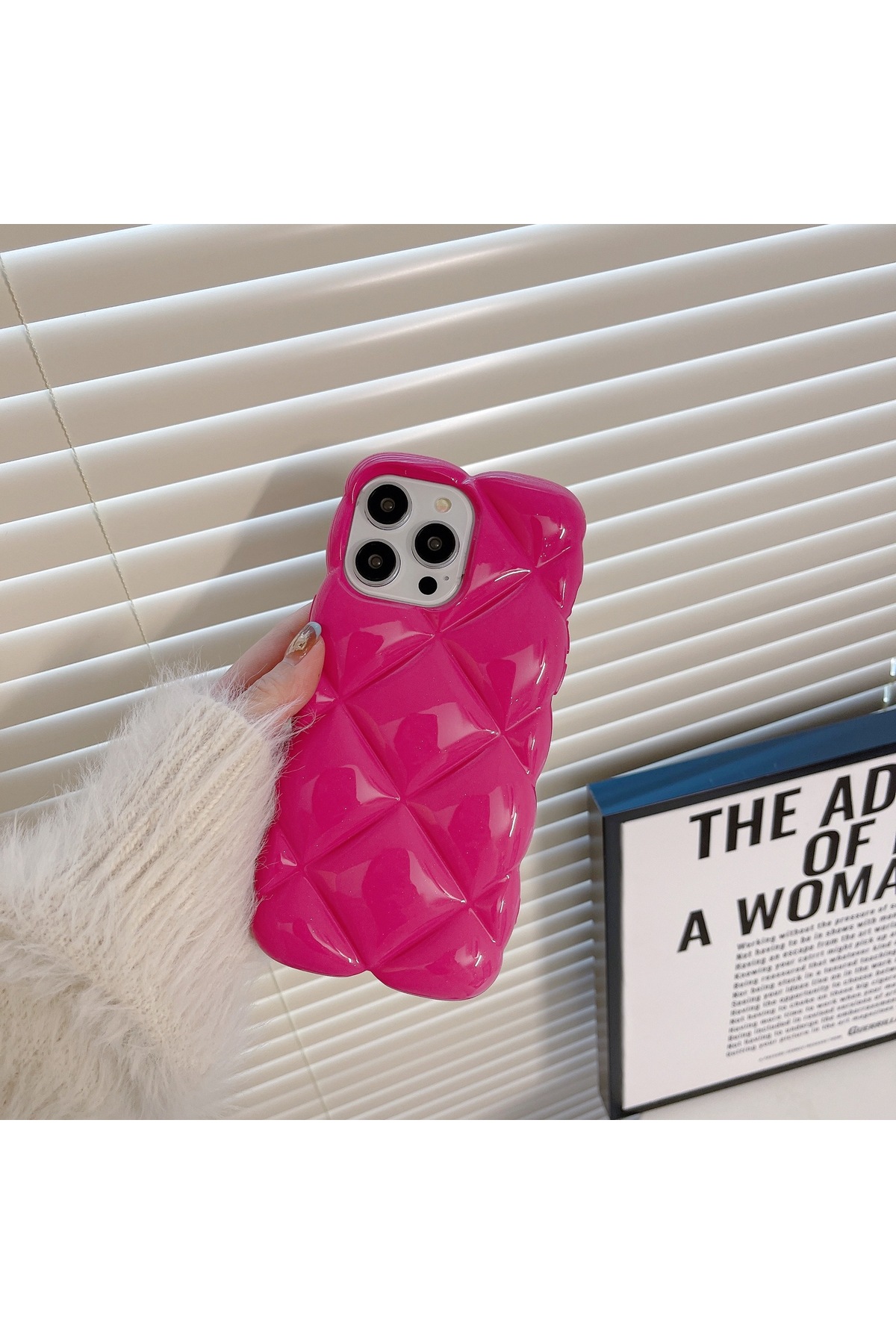 iPhone 13 Promax Uyumlu Pembe Baklava Dilimli Puf Kılıf iPhone 13 Promax Uyumlu Pembe Baklava Dilimli Puf Kılıf