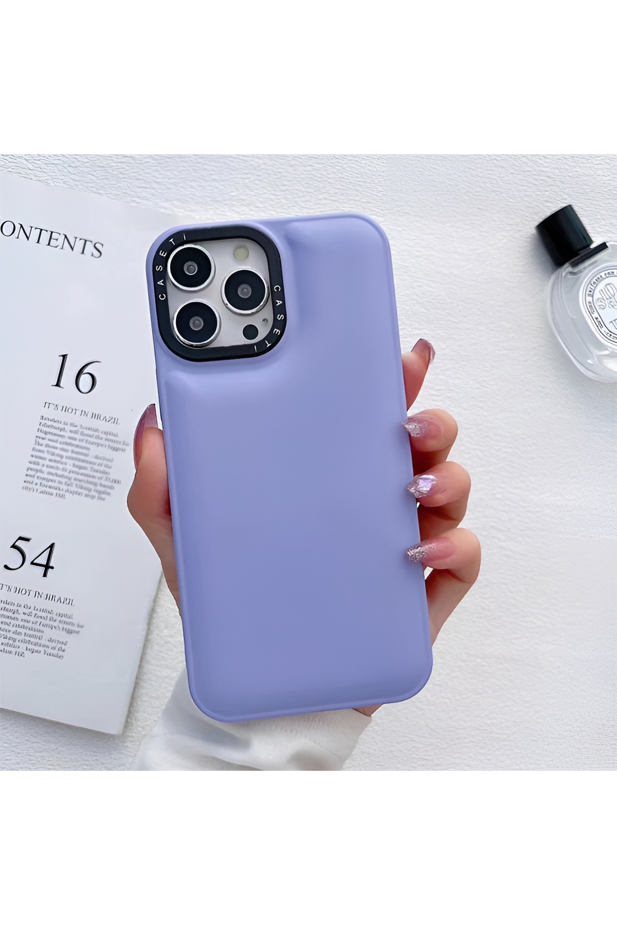iPhone 13 Promax Uyumlu Mavi Puf Kılıf iPhone 13 Promax Uyumlu Mavi Puf Kılıf