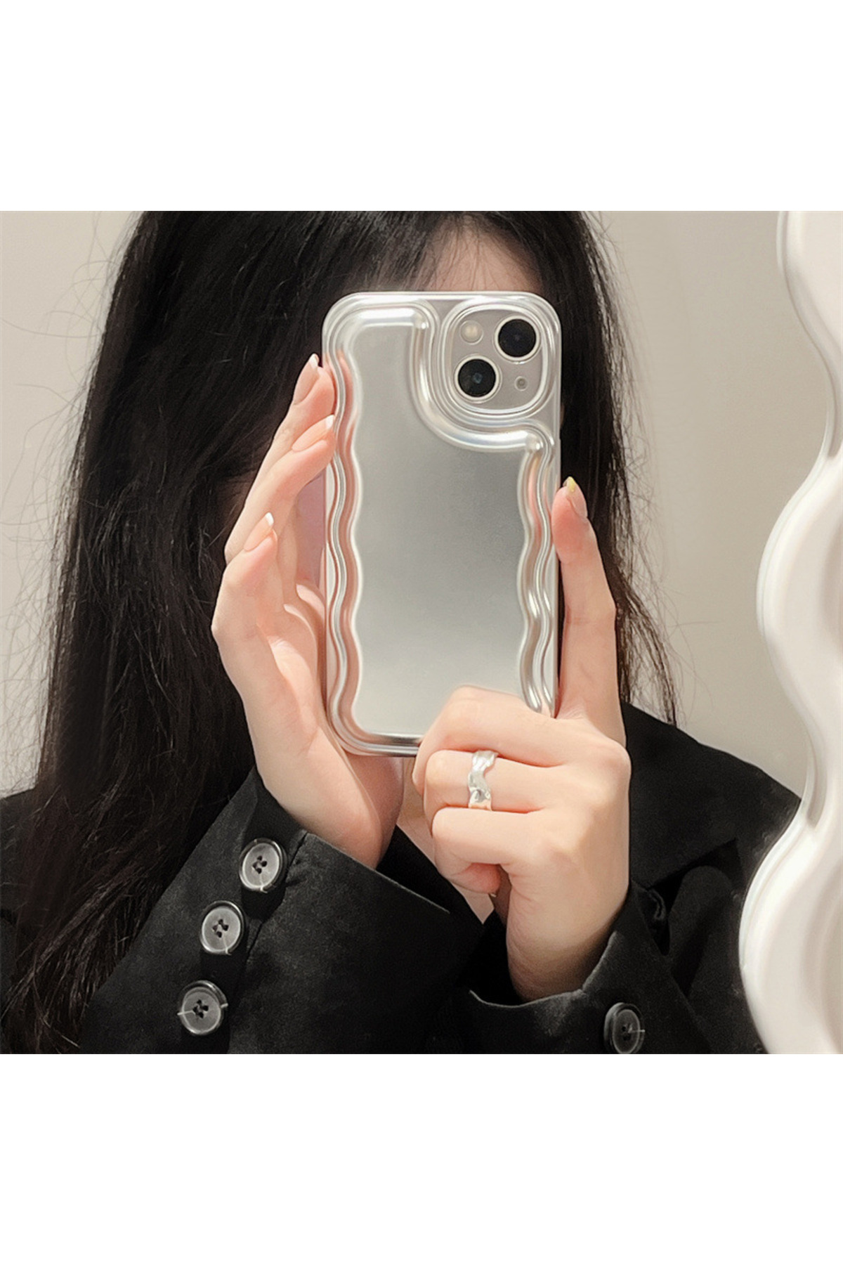 iPhone 13 ProMax Uyumlu Puf Case Gümüş iPhone 13 ProMax Uyumlu Puf Case Gümüş