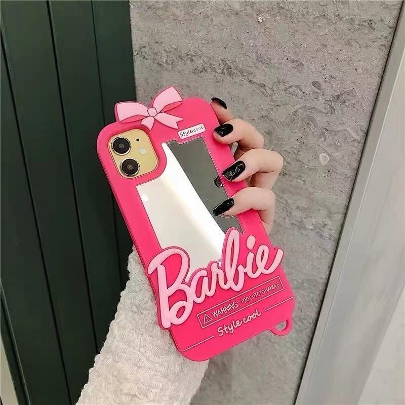 iPhone 13 Uyumlu Aynalı Barbie Silikon Kılıf iPhone 13 Uyumlu Aynalı Barbie Silikon Kılıf