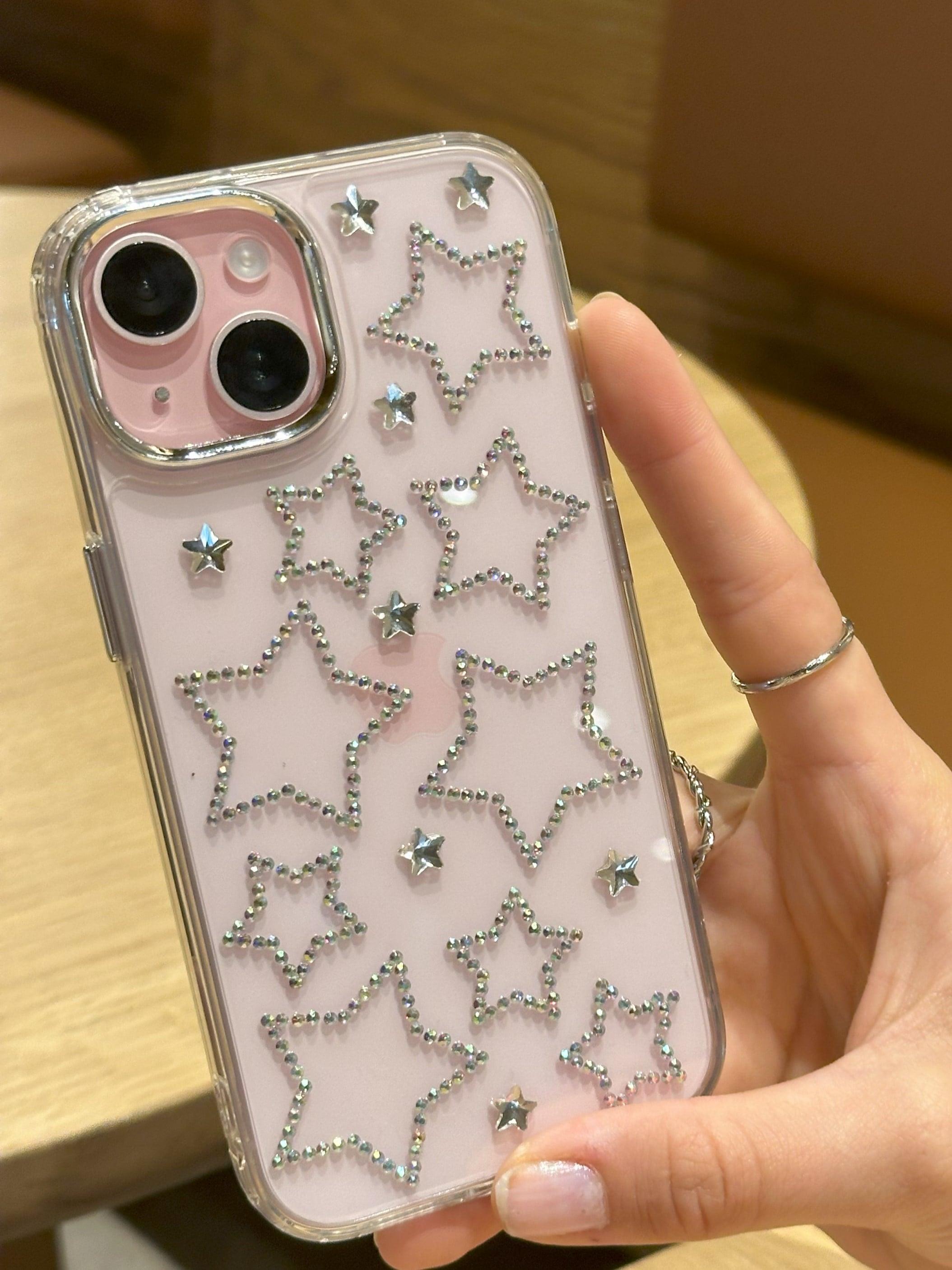 iPhone 13 Uyumlu Hologram Yıldızlı Şeffaf Kılıf iPhone 13 Uyumlu Hologram Yıldızlı Şeffaf Kılıf