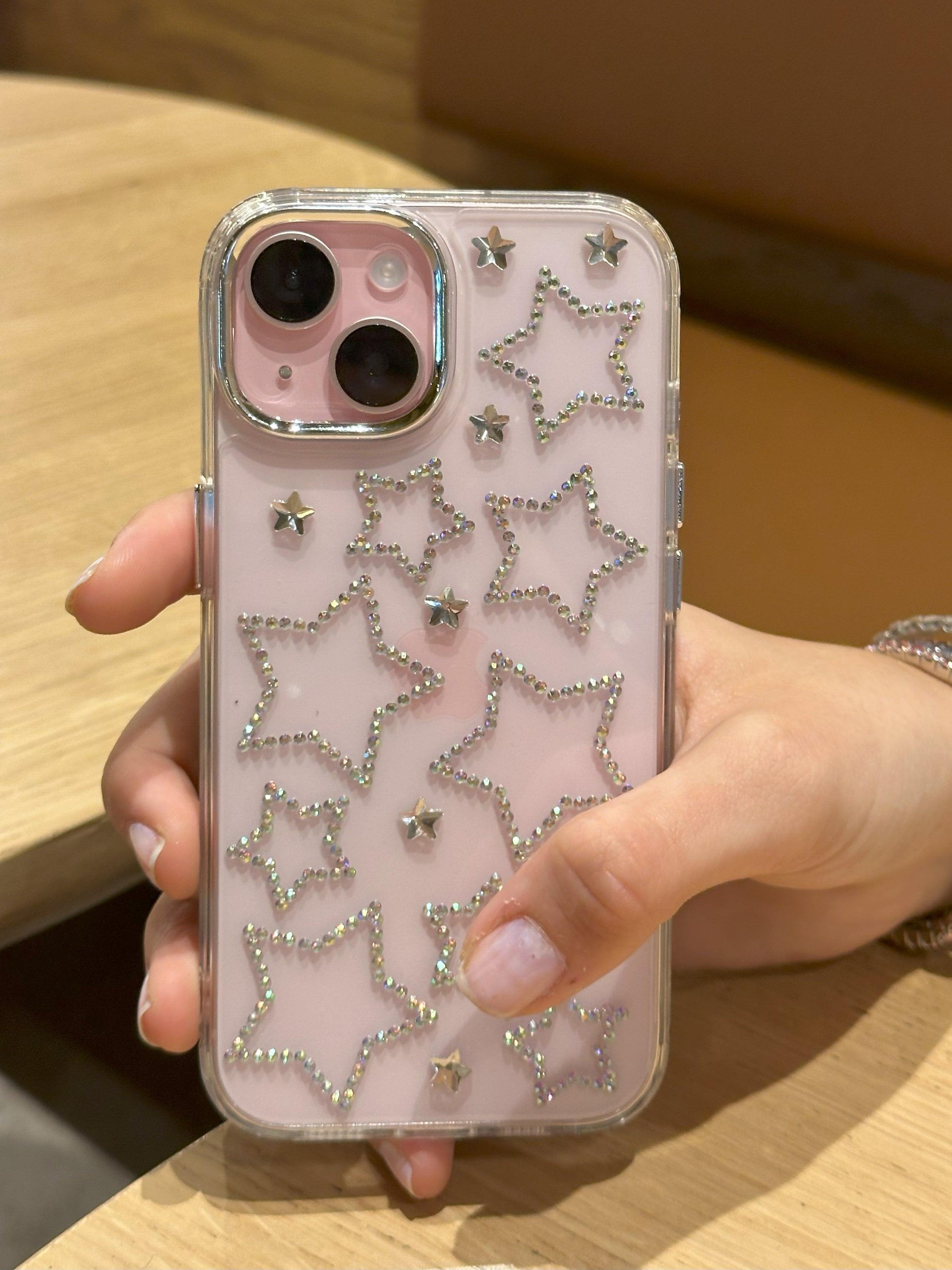 iPhone 13 Uyumlu Hologram Yıldızlı Şeffaf Kılıf iPhone 13 Uyumlu Hologram Yıldızlı Şeffaf Kılıf