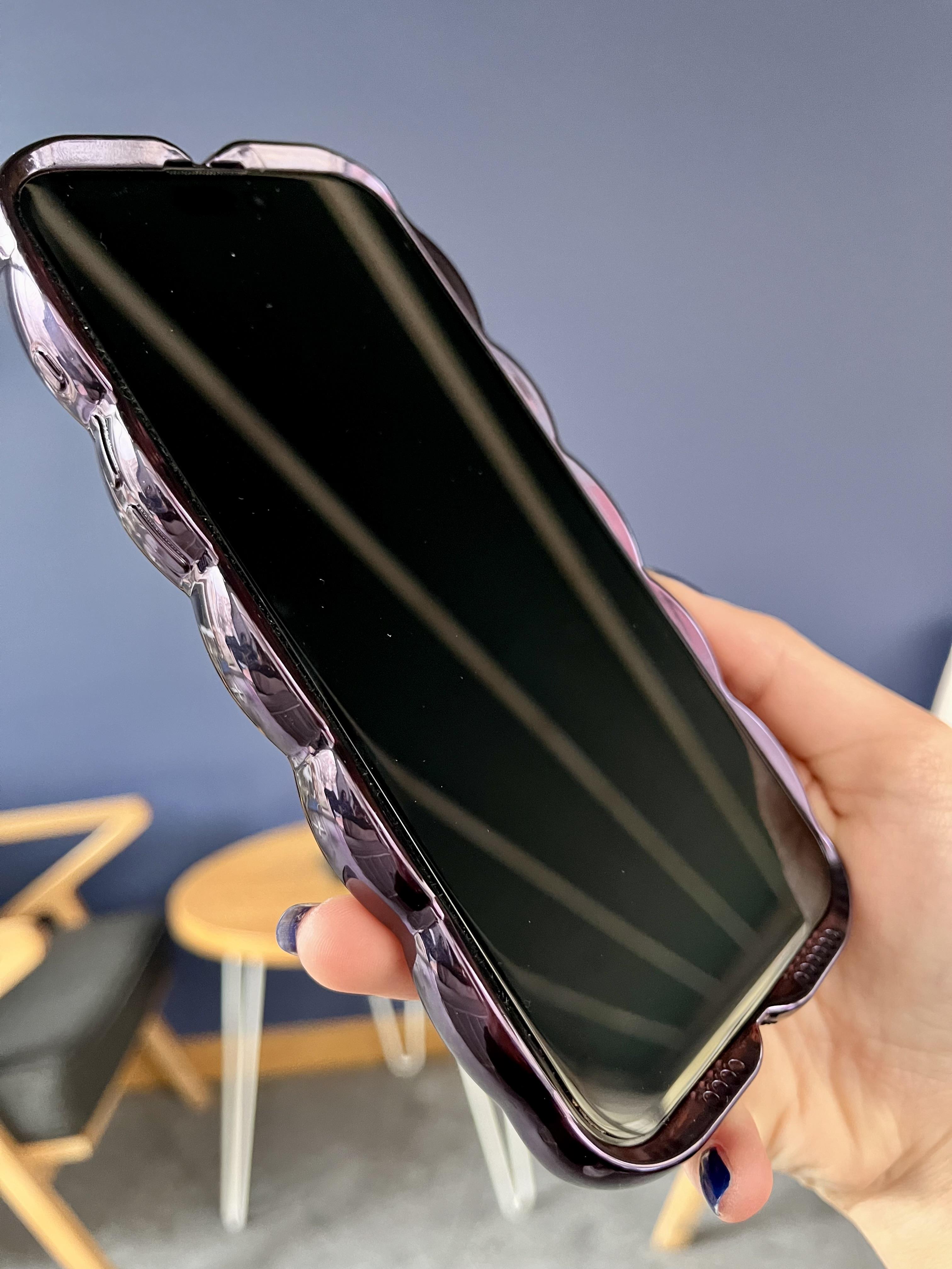 iPhone 13 Uyumlu Mor Baklava Dilimli Puf Kılıf iPhone 13 Uyumlu Mor Baklava Dilimli Puf Kılıf