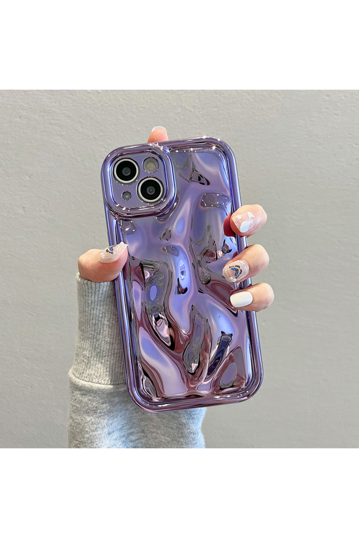 iPhone 14 Plus Uyumlu Mor Su Dalgası Kılıf iPhone 14 Plus Uyumlu Mor Su Dalgası Kılıf