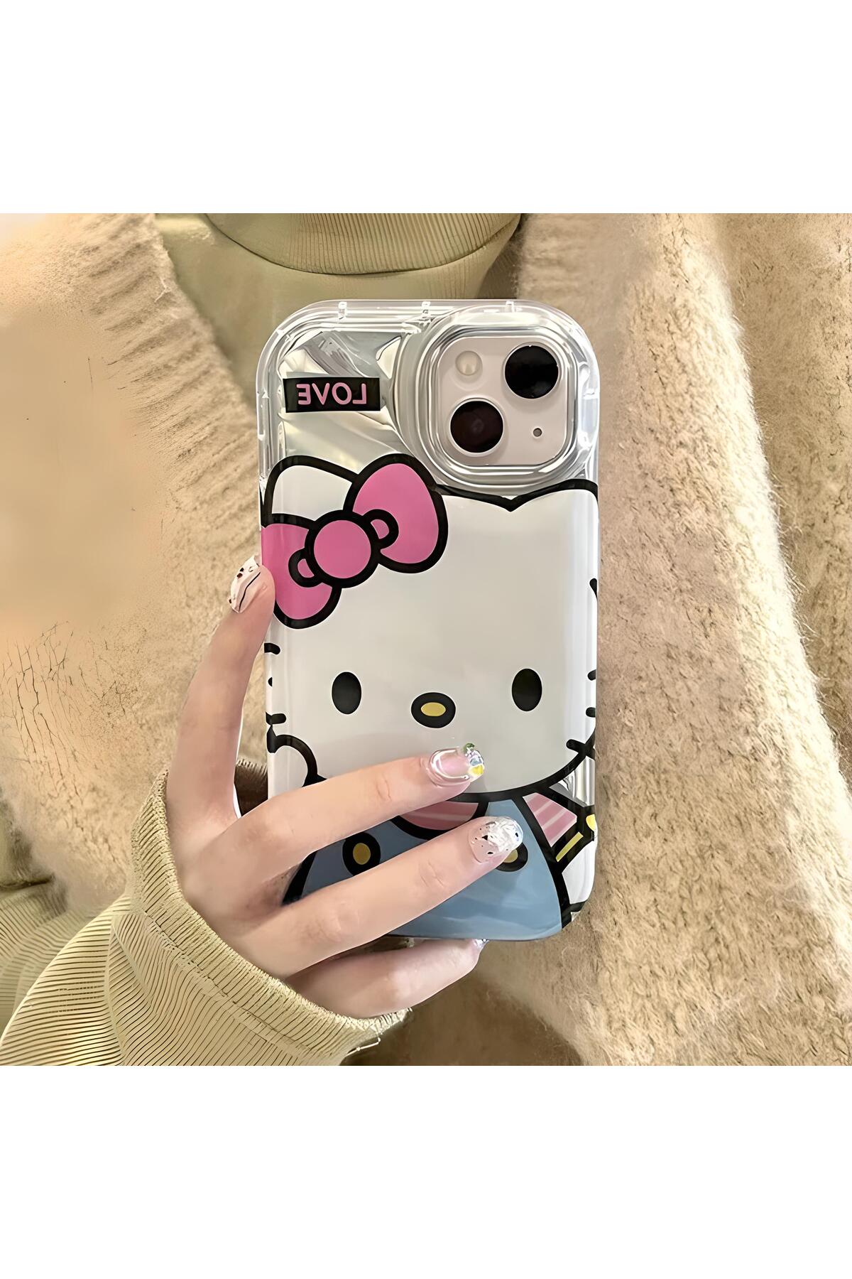 iPhone 14 Pro Uyumlu Hello Kitty Gözlüklü Popsocket Kılıf iPhone 14 Pro Uyumlu Hello Kitty Gözlüklü Popsocket Kılıf