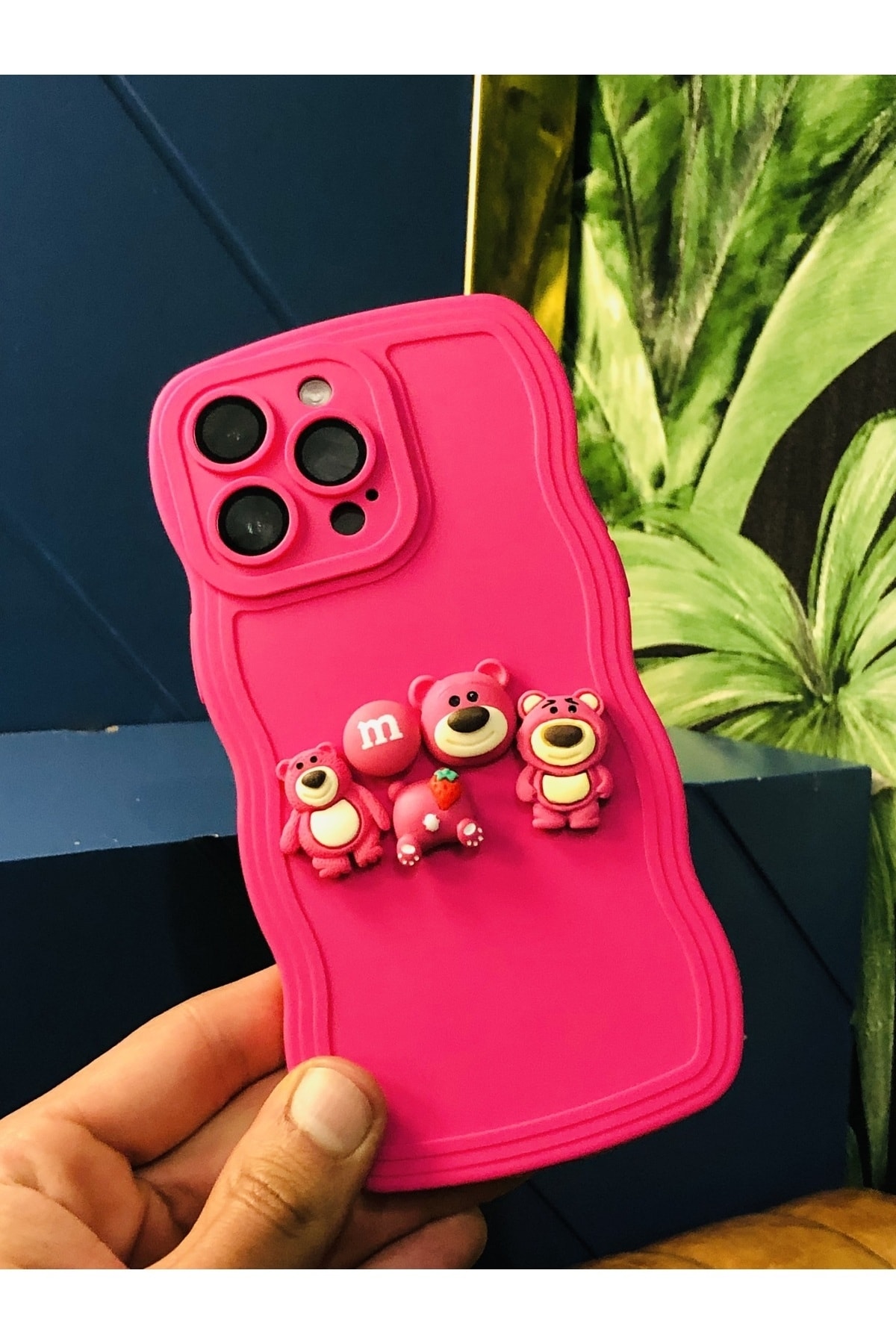 iPhone 14 Pro Uyumlu Pembe Ayıcık Figürlü Kılıf iPhone 14 Pro Uyumlu Pembe Ayıcık Figürlü Kılıf