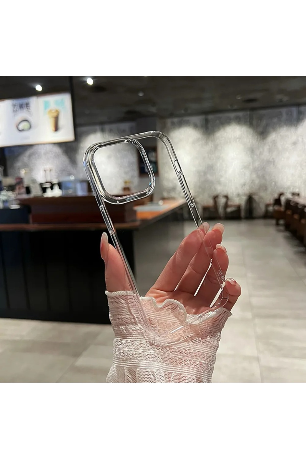 iPhone 14 Pro Uyumlu Ultra İnce Sararmaz Mika Şeffaf Kapak iPhone 14 Pro Uyumlu Ultra İnce Sararmaz Mika Şeffaf Kapak