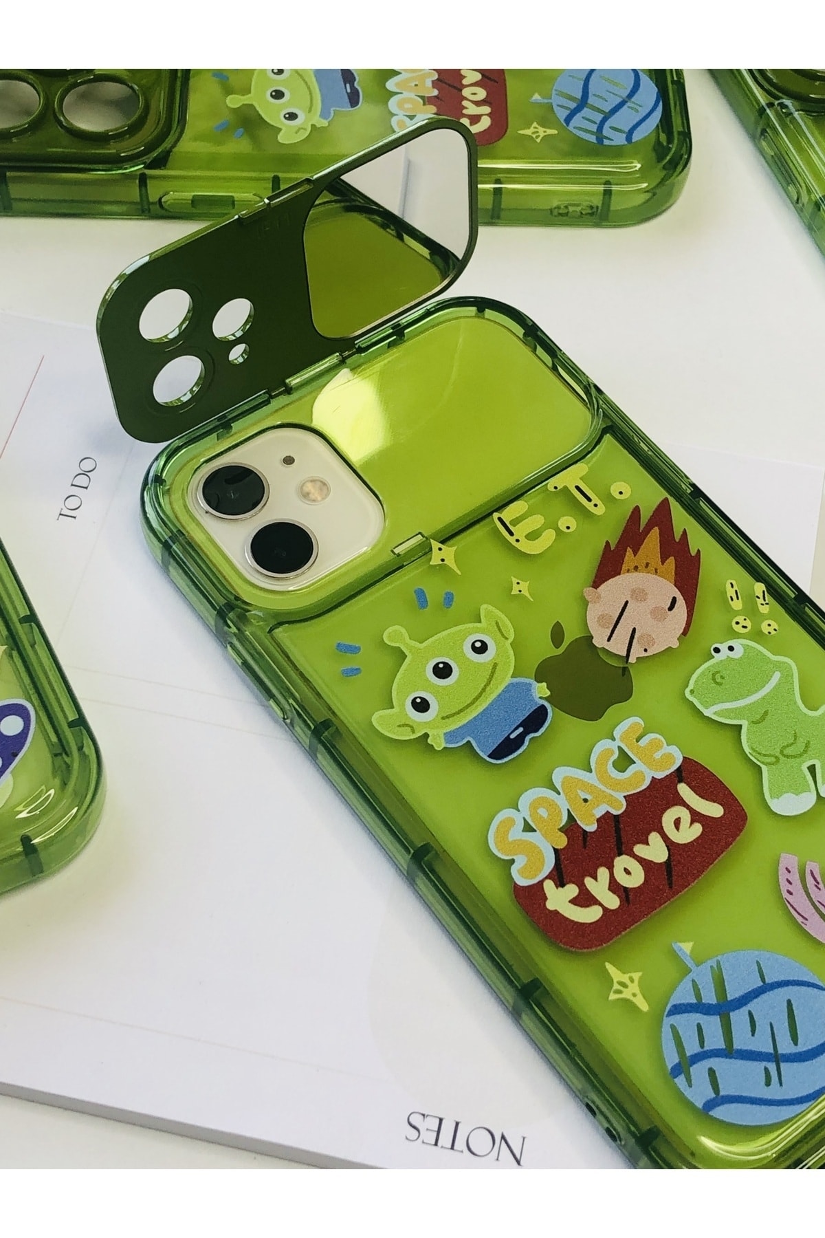 iPhone 14 Pro Uyumlu Uzaylı Ayna Kapak Case iPhone 14 Pro Uyumlu Uzaylı Ayna Kapak Case
