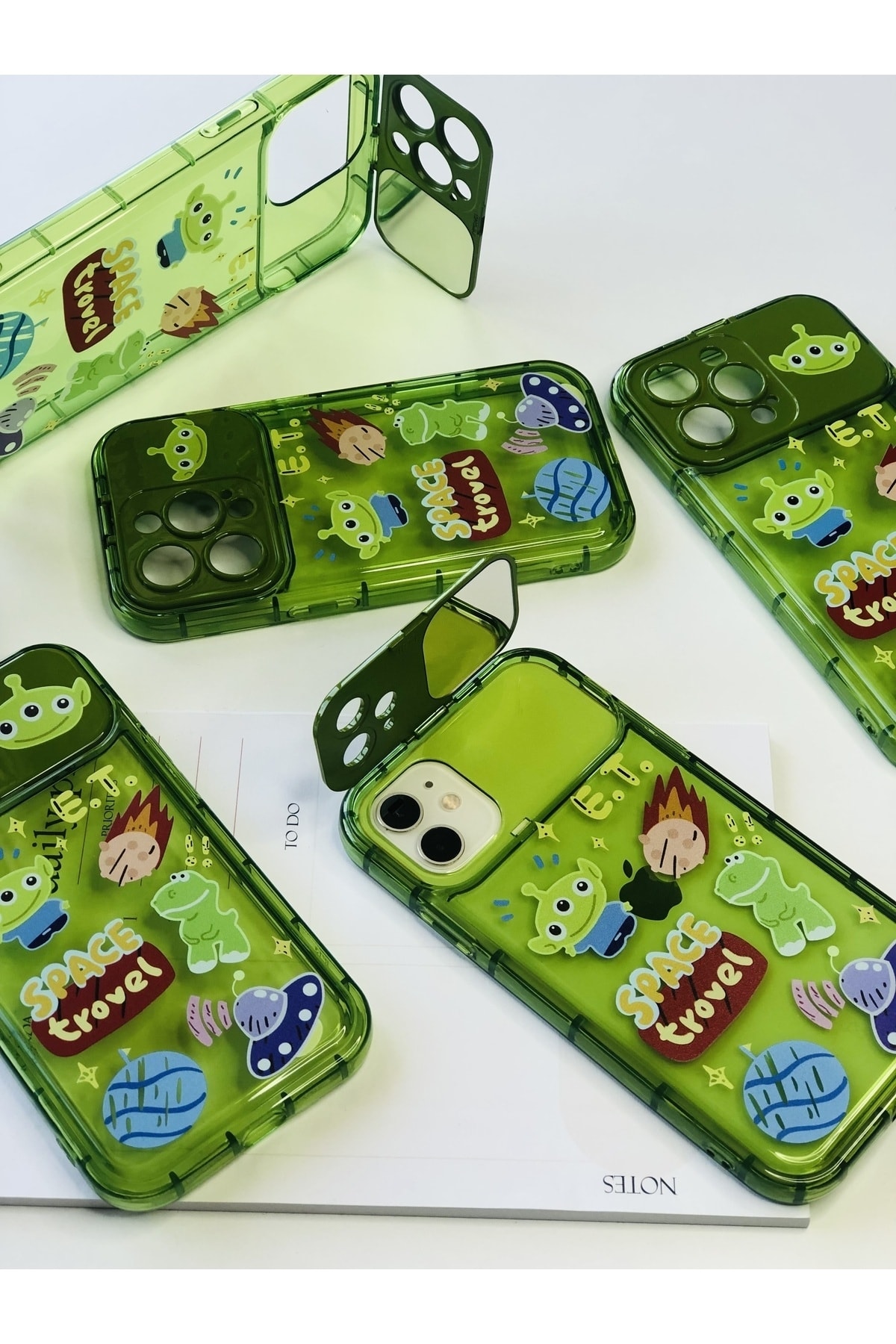 iPhone 14 Pro Uyumlu Uzaylı Ayna Kapak Case iPhone 14 Pro Uyumlu Uzaylı Ayna Kapak Case