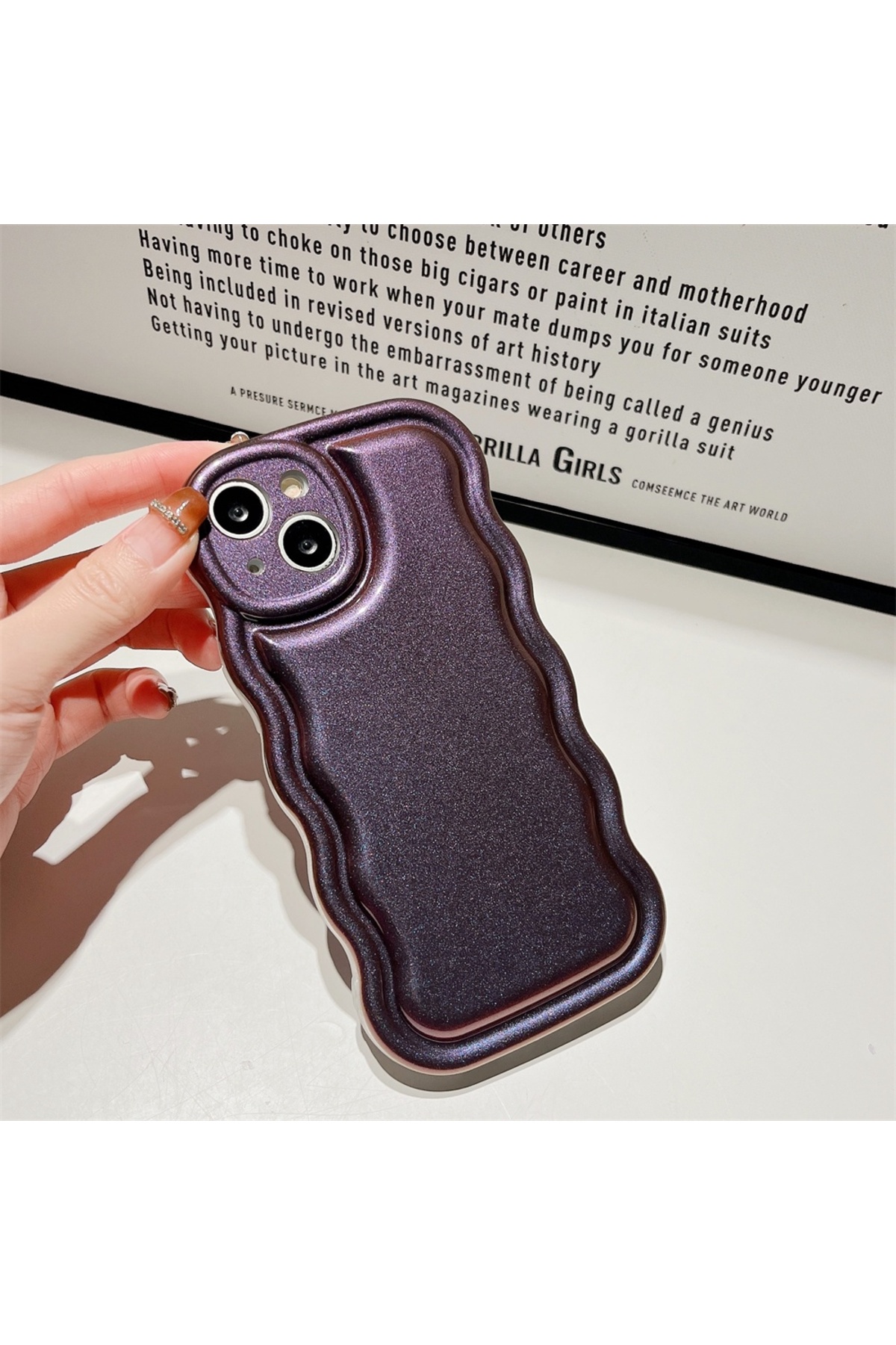 iPhone 14 Uyumlu Puf Case Mor iPhone 14 Uyumlu Puf Case Mor