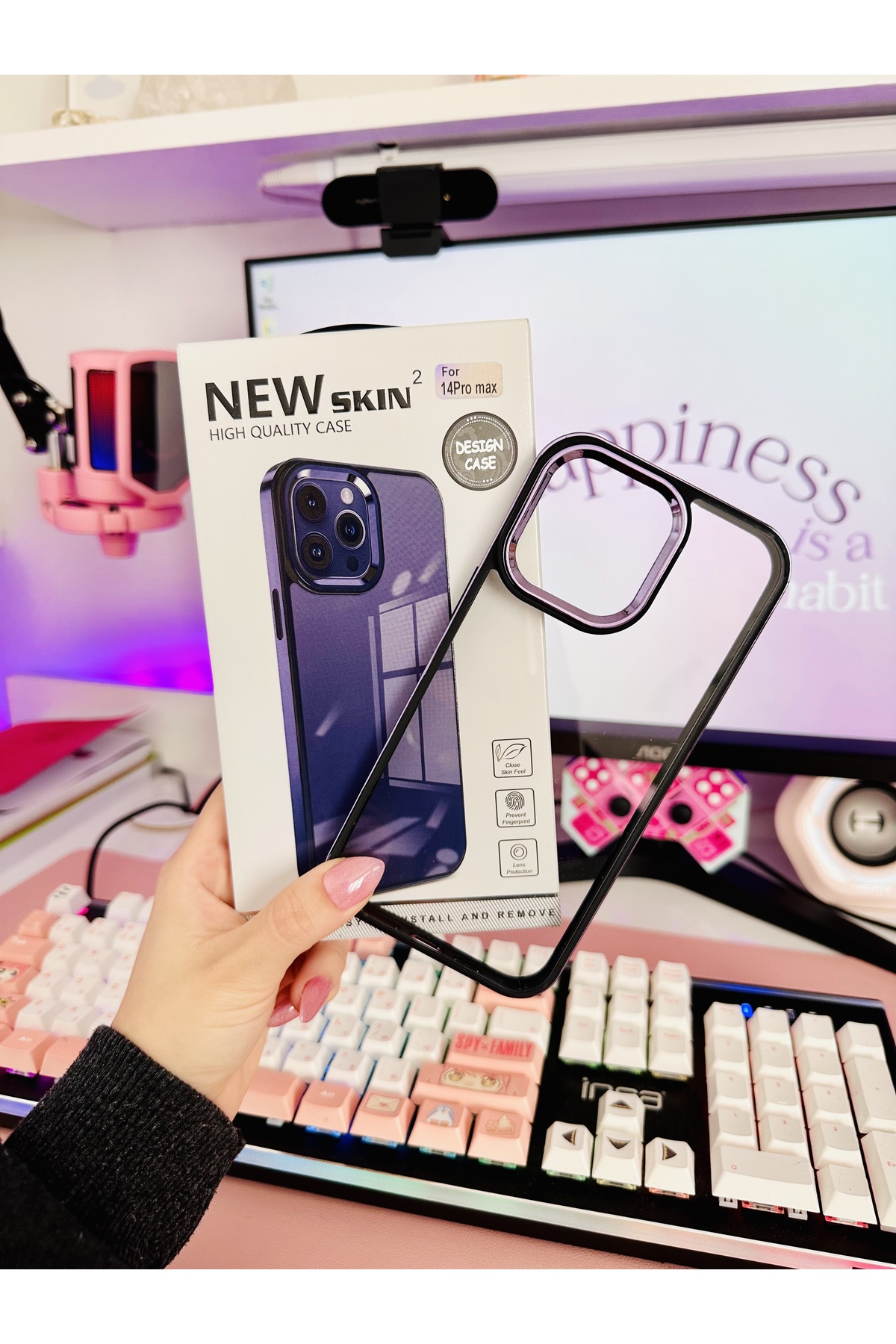 iPhone 14 Pro Uyumlu Ultra Korumalı Sararmaz Mika Metalik Derin Mor Kapak iPhone 14 Pro Uyumlu Ultra Korumalı Sararmaz Mika Metalik Derin Mor Kapak