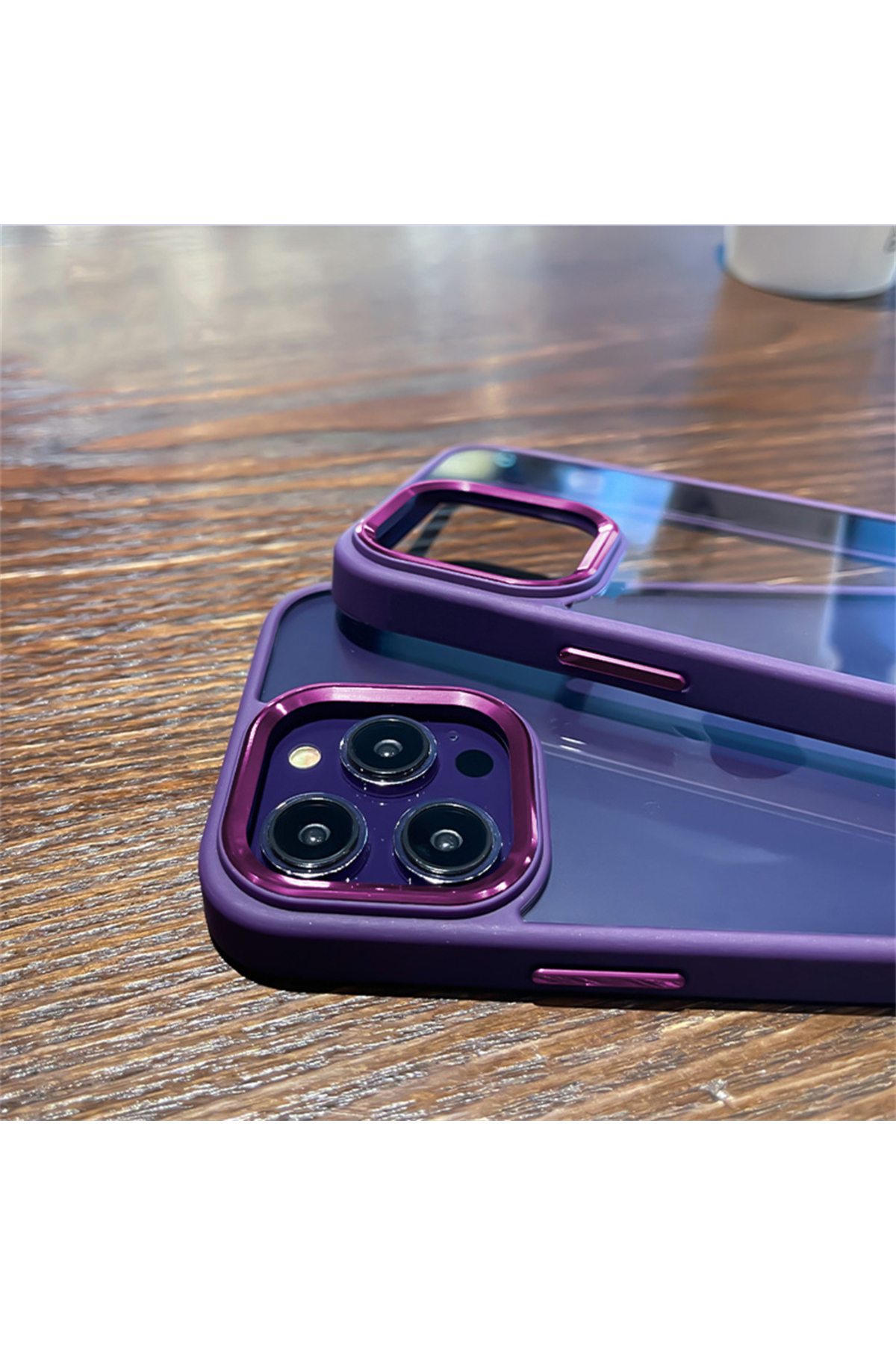 iPhone 15 Plus Uyumlu Sararmaz Mika Derin Mor Kılıf iPhone 15 Plus Uyumlu Sararmaz Mika Derin Mor Kılıf