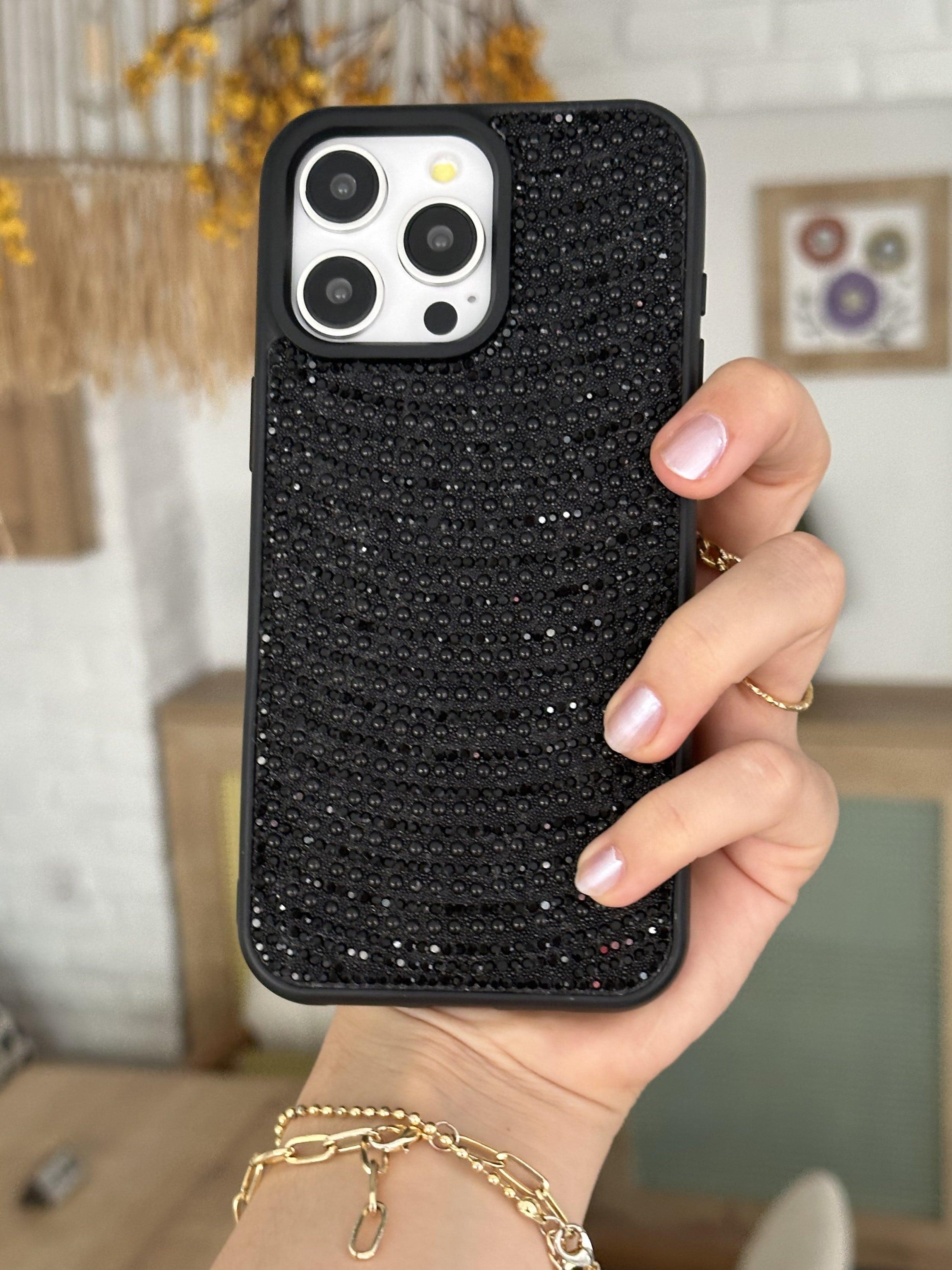iPhone 15 Pro Uyumlu Siyah Pırlanta Taşlı Kılıf iPhone 15 Pro Uyumlu Siyah Pırlanta Taşlı Kılıf