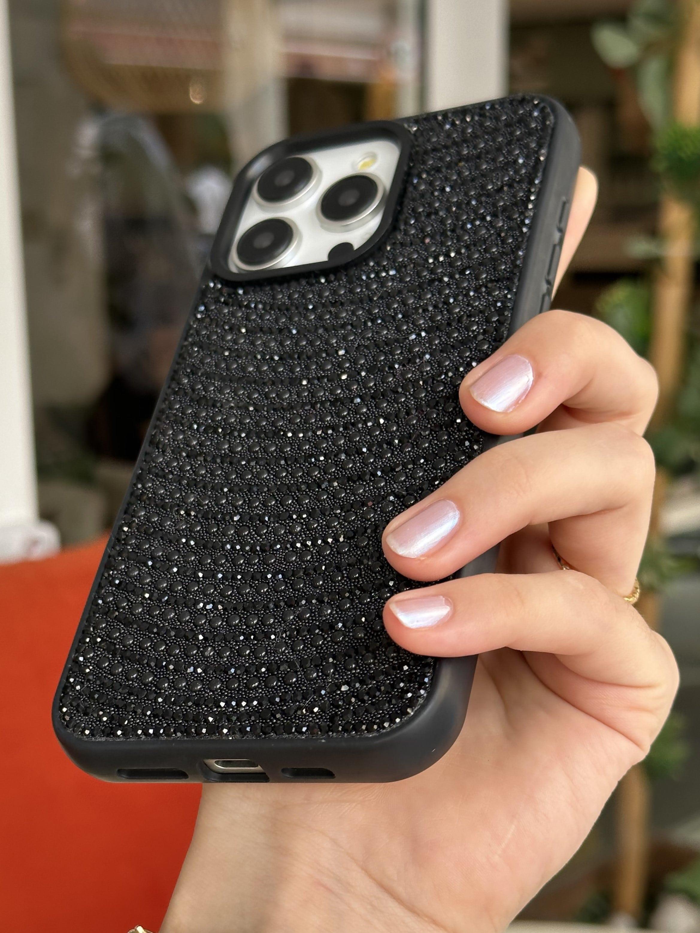 iPhone 15 Pro Uyumlu Siyah Pırlanta Taşlı Kılıf iPhone 15 Pro Uyumlu Siyah Pırlanta Taşlı Kılıf