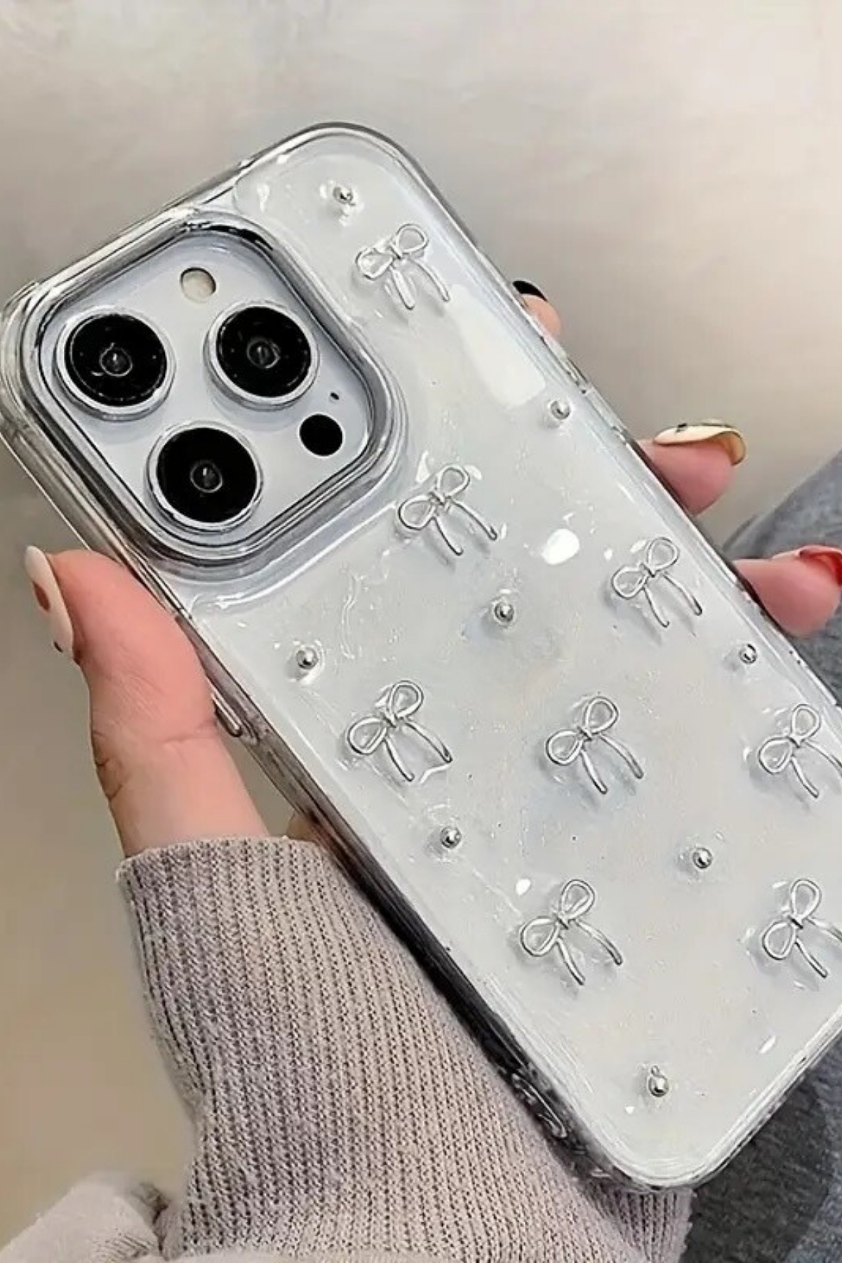 IPhone 15 Promax Uyumlu Simli Kurdeleli effaf K l f