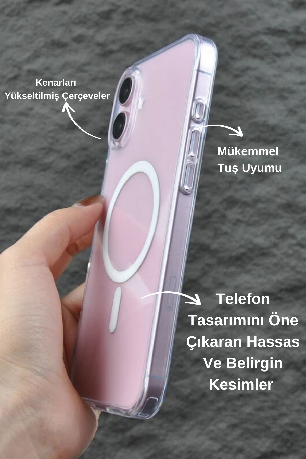 iPhone 16 Plus Uyumlu Şeffaf Kılıf Magsafe Özellikli Hybrid Kristal Kapak iPhone 16 Plus Uyumlu Şeffaf Kılıf Magsafe Özellikli Hybrid Kristal Kapak