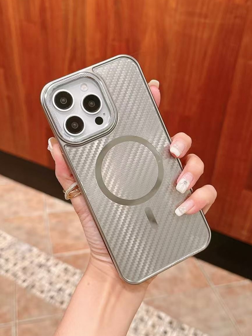 iPhone 16 Pro Max Uyumlu Titanyum Çöl Karbon Fiber MagSafe Özellikli Kılıf iPhone 16 Pro Max Uyumlu Titanyum Çöl Karbon Fiber MagSafe Özellikli Kılıf