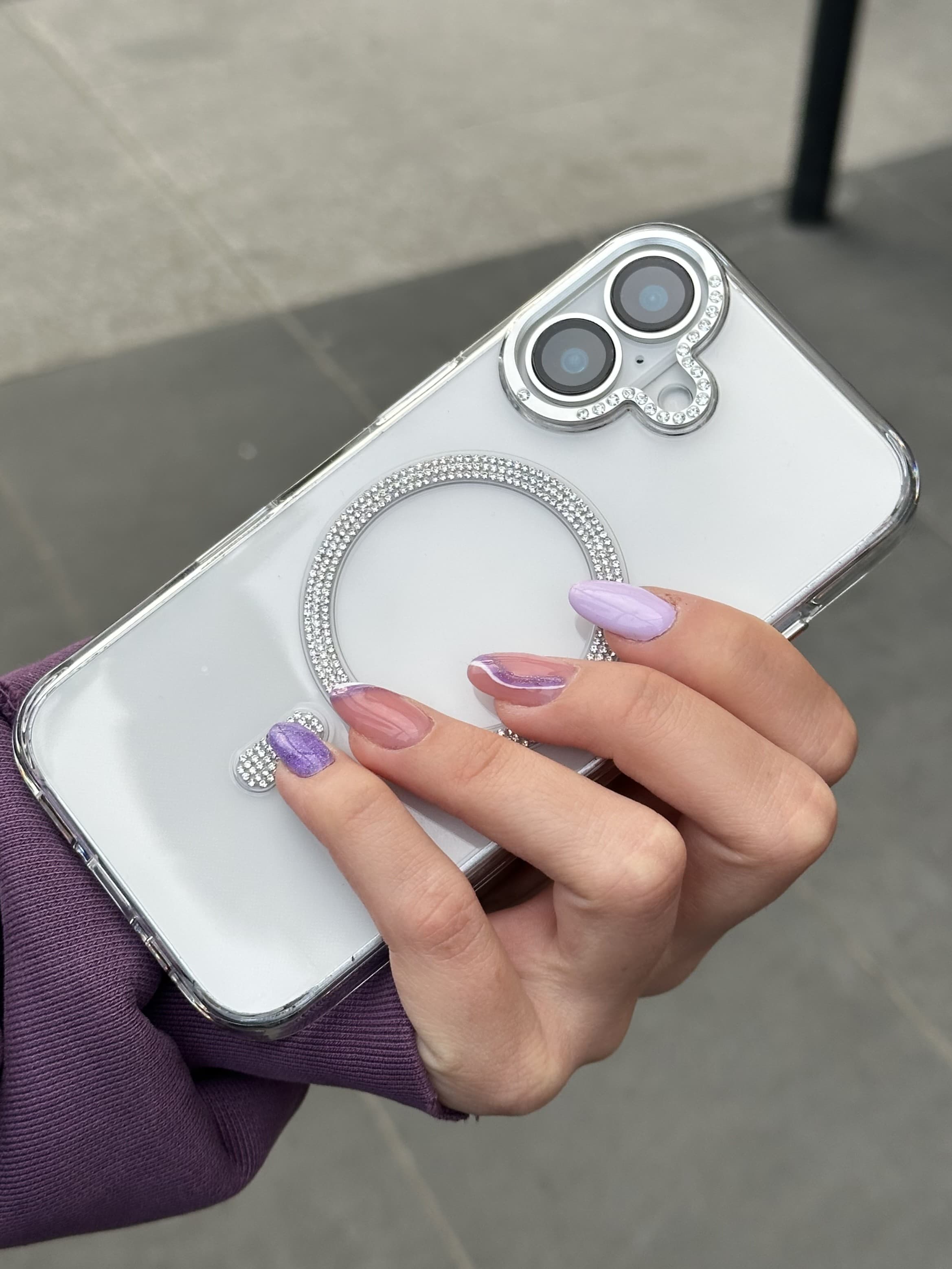 iPhone 16 Uyumlu Sararmaz Sert Mika MagSafe Pırlanta Taşlı Şeffaf Kılıf iPhone 16 Uyumlu Sararmaz Sert Mika MagSafe Pırlanta Taşlı Şeffaf Kılıf