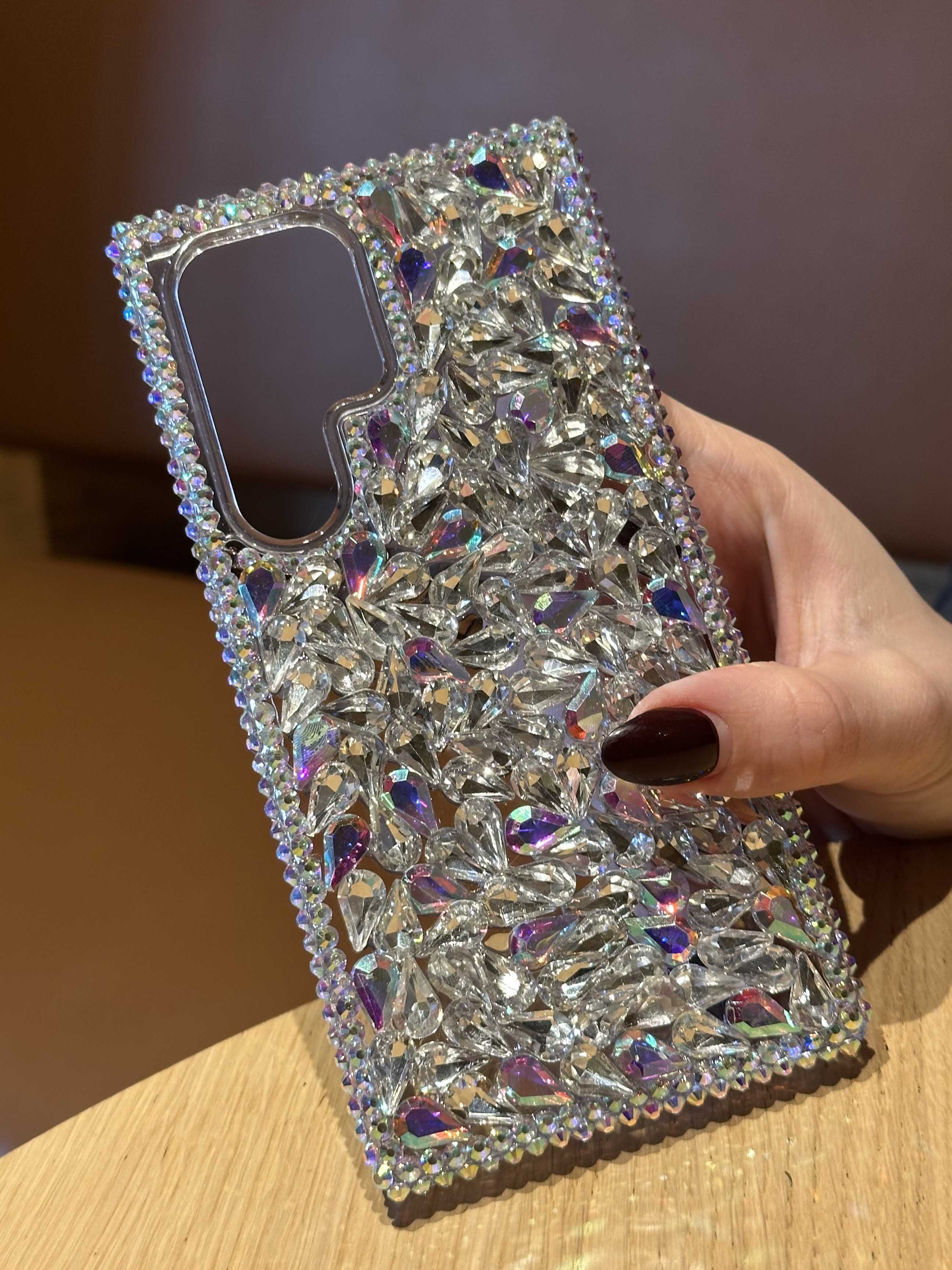 Samsung Galaxy S24 Ultra Uyumlu Lüks Hologram Kristal Taşlı Kılıf Samsung Galaxy S24 Ultra Uyumlu Lüks Hologram Kristal Taşlı Kılıf