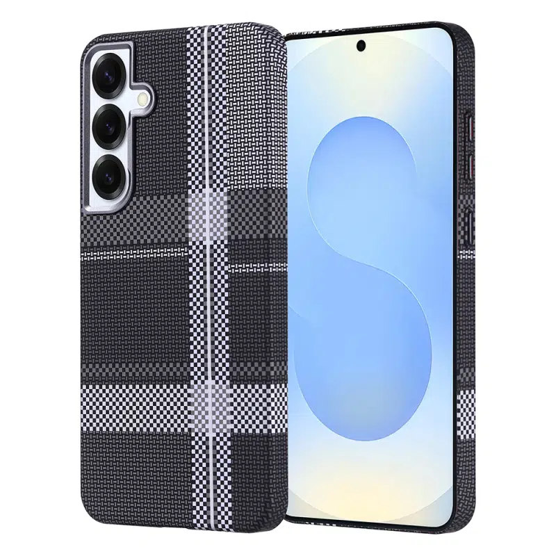 Samsung Galaxy S25 Plus Uyumlu İnce Karbon Fiber Siyah Gri Nekst Kapak