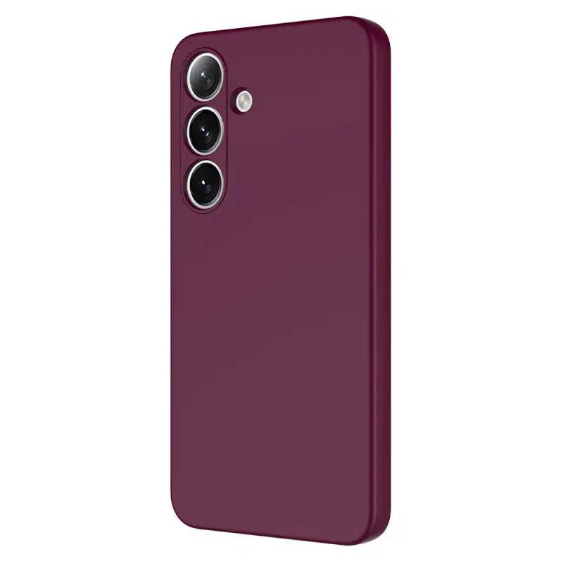 Samsung Galaxy S26 Plus Uyumlu İçi Kadife Bordo Lansman Silikon Kılıf